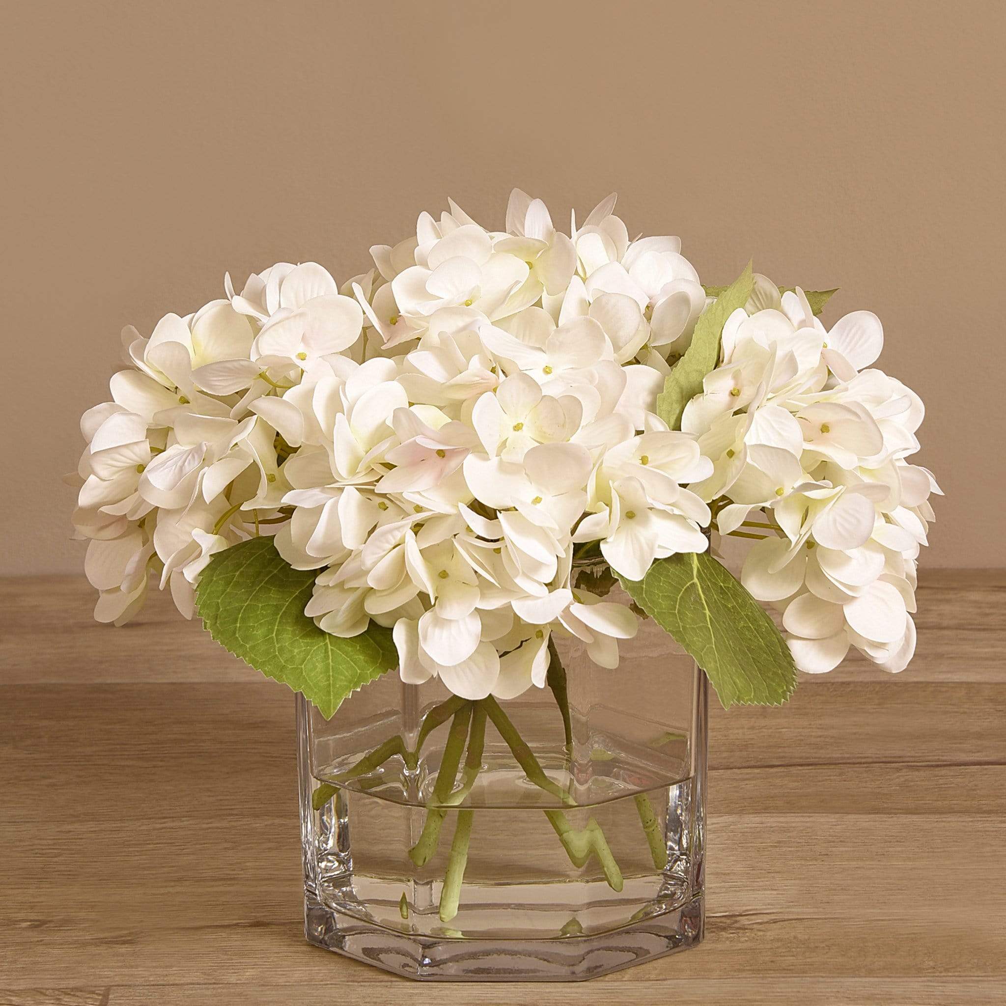 Hydrangea Arrangement in Glass Vase - Image 16