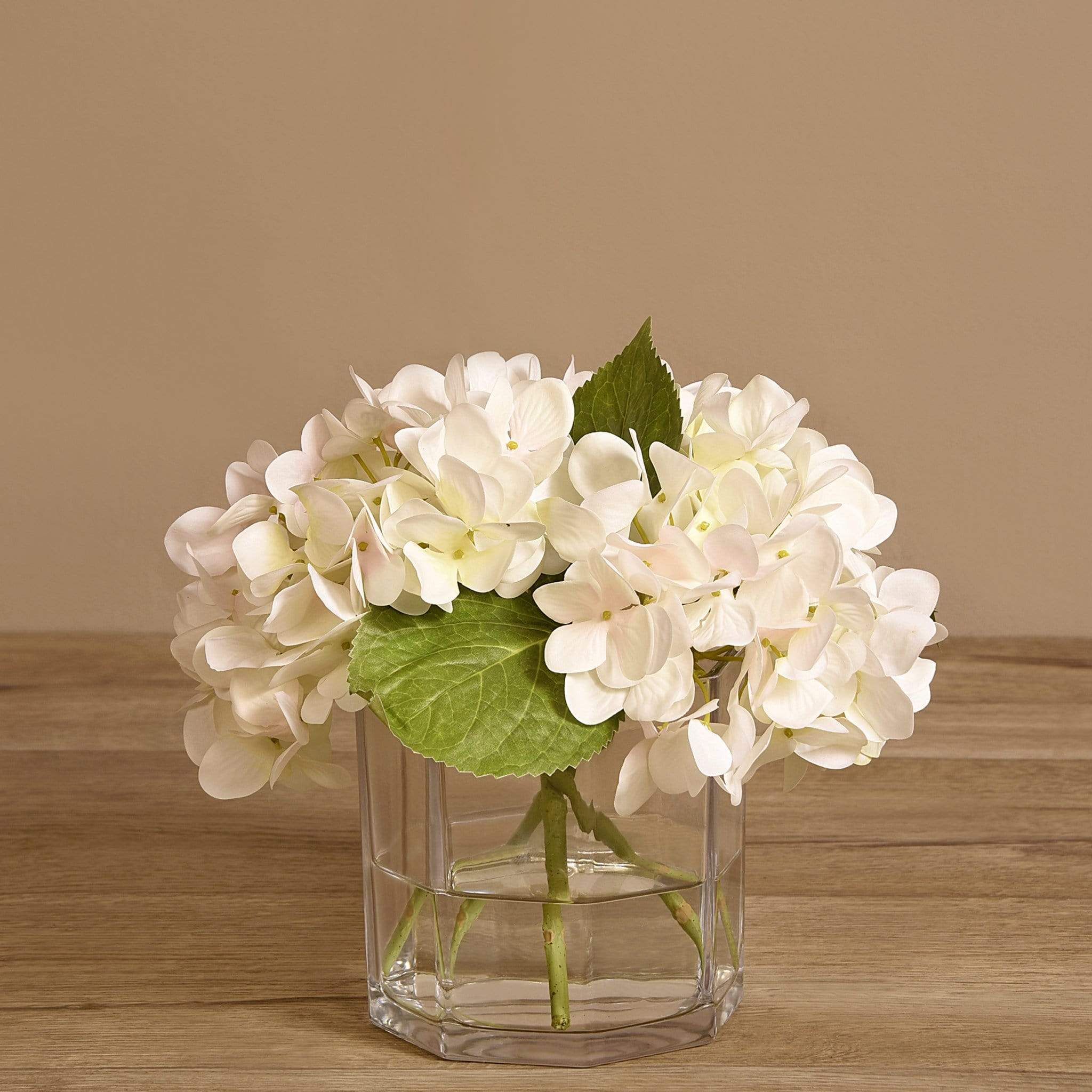 Hydrangea Arrangement in Glass Vase - Image 18