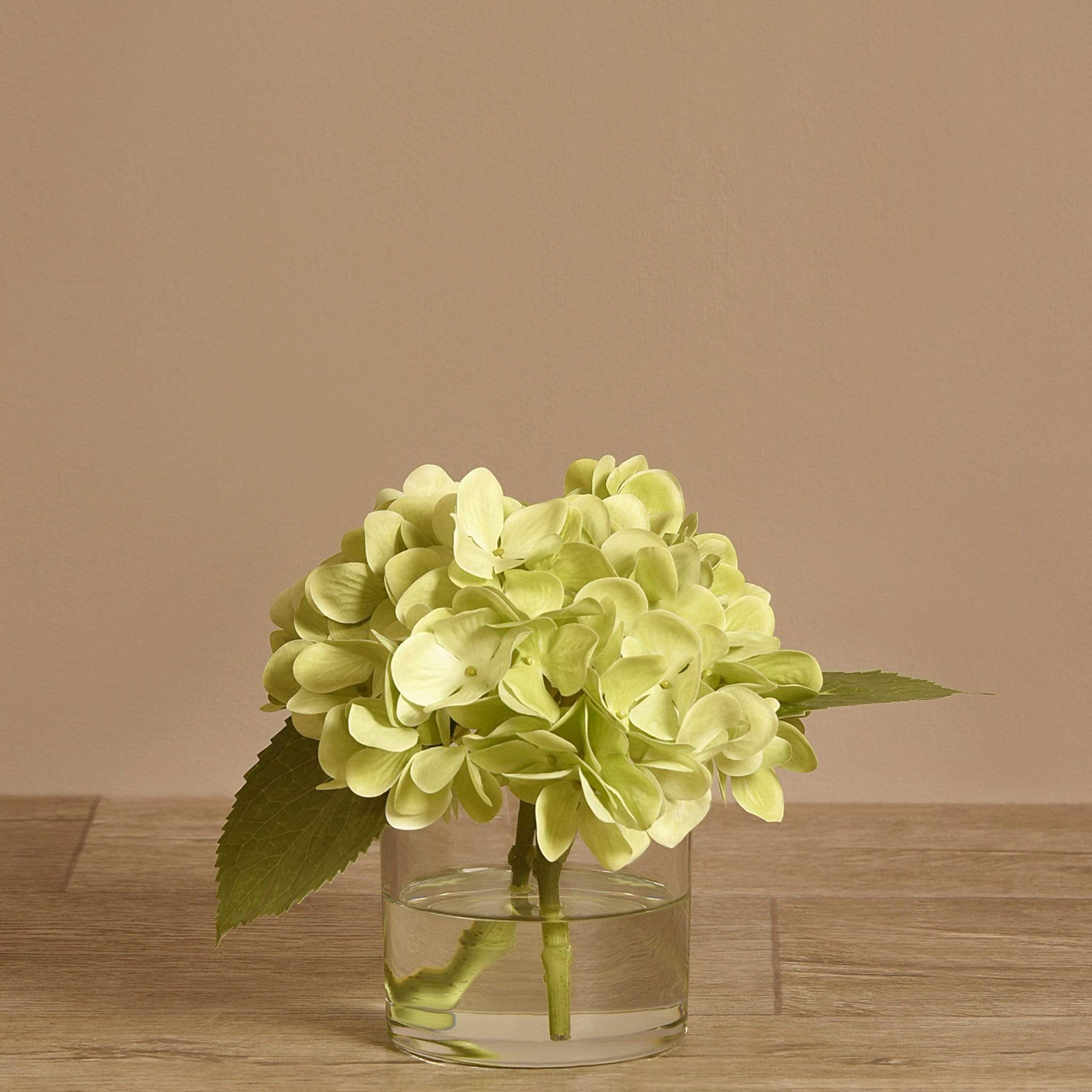Artificial Hydrangea Arrangement in Glass Vase - Image 18