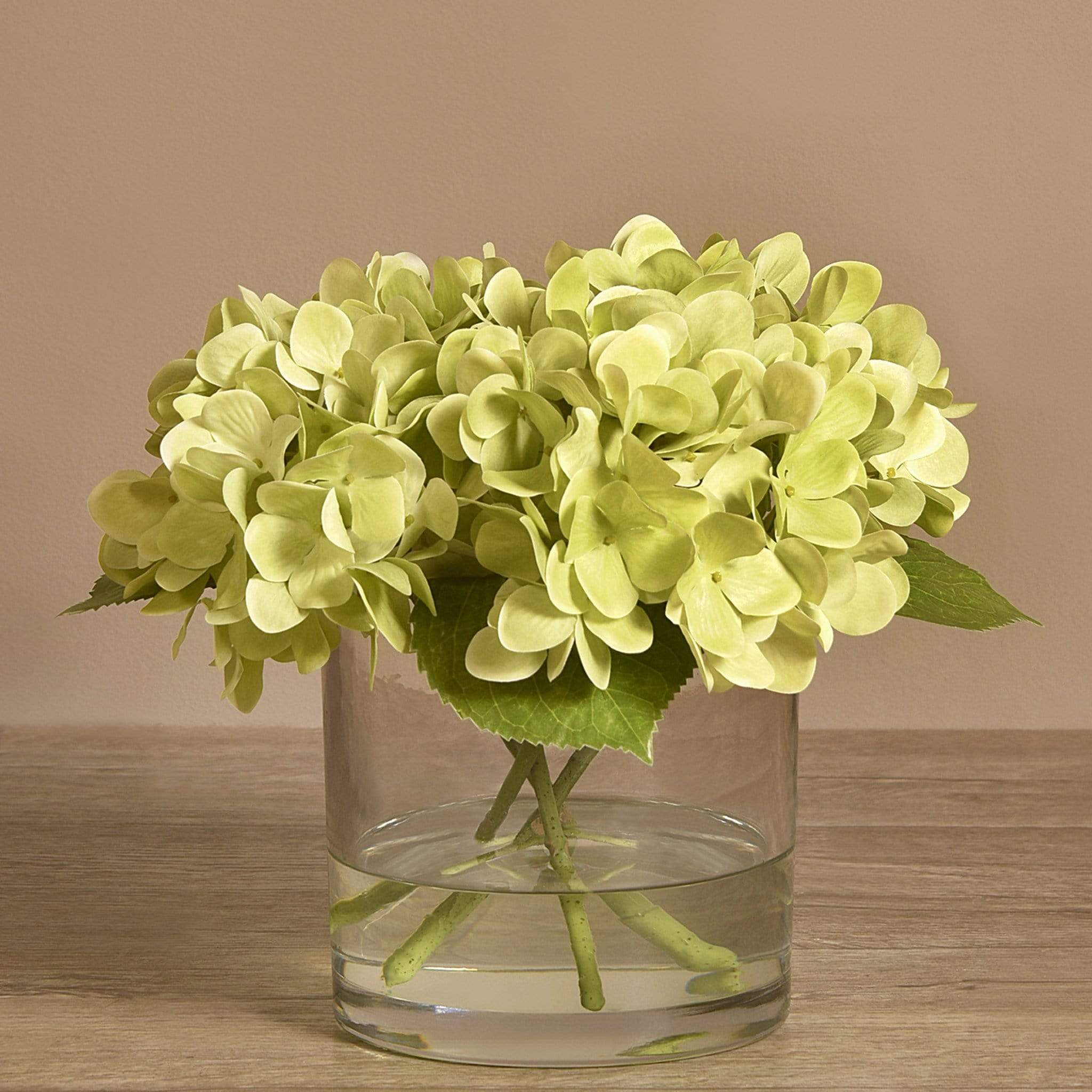 Artificial Hydrangea Arrangement in Glass Vase - Image 20