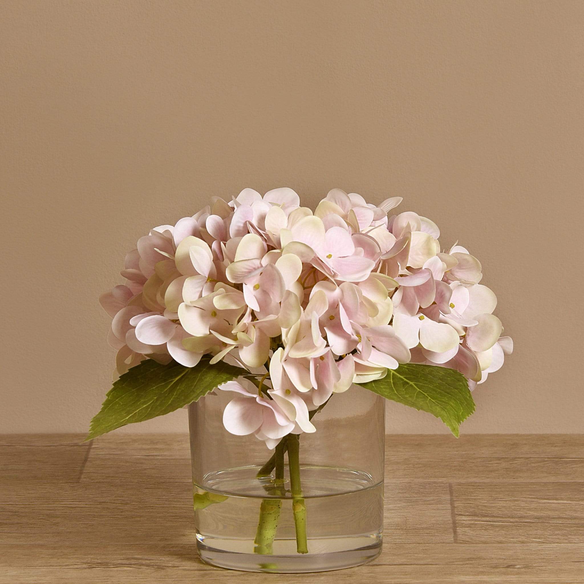 Artificial Hydrangea Arrangement in Glass Vase - Image 7