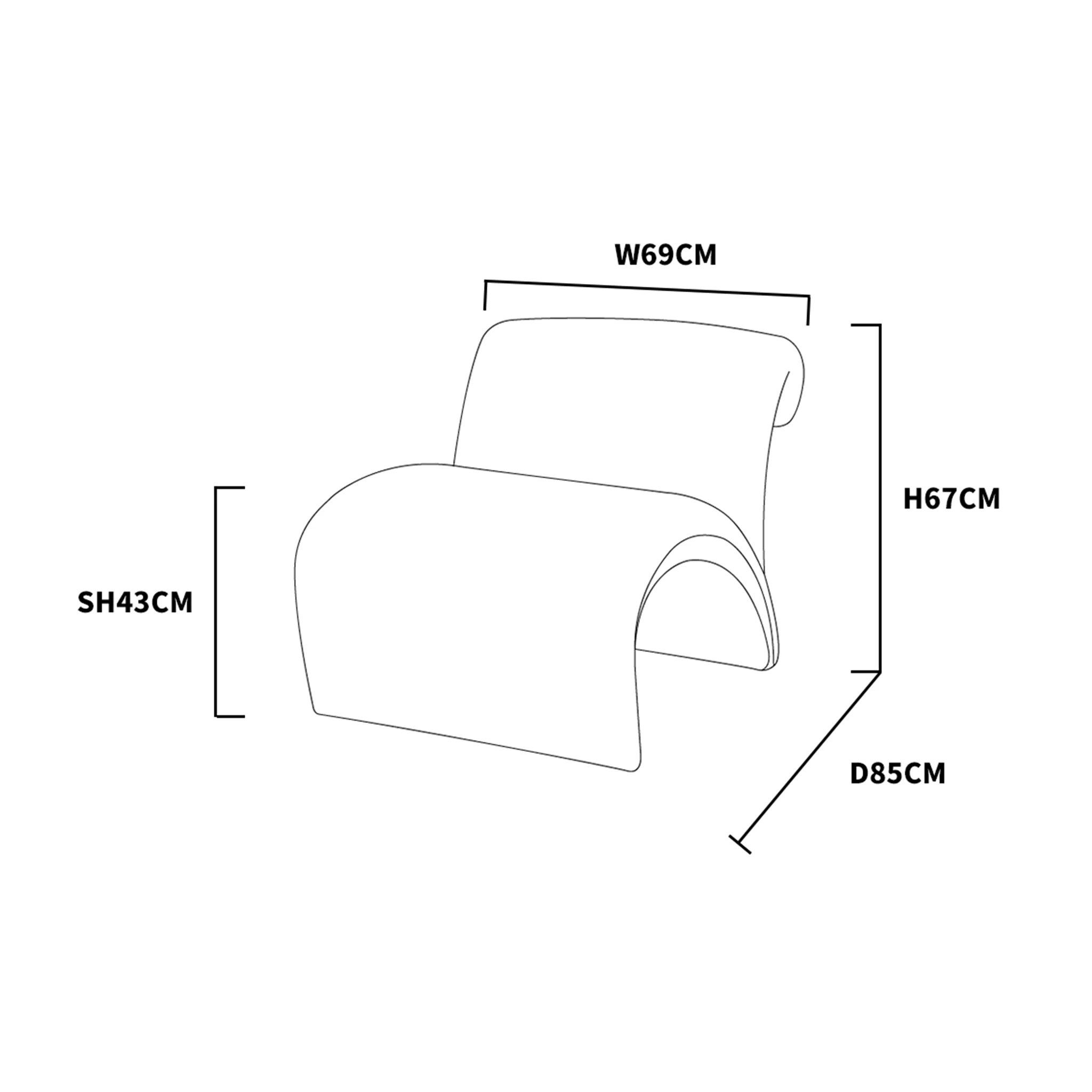Luna Armchair Lounge Chair - Image 6