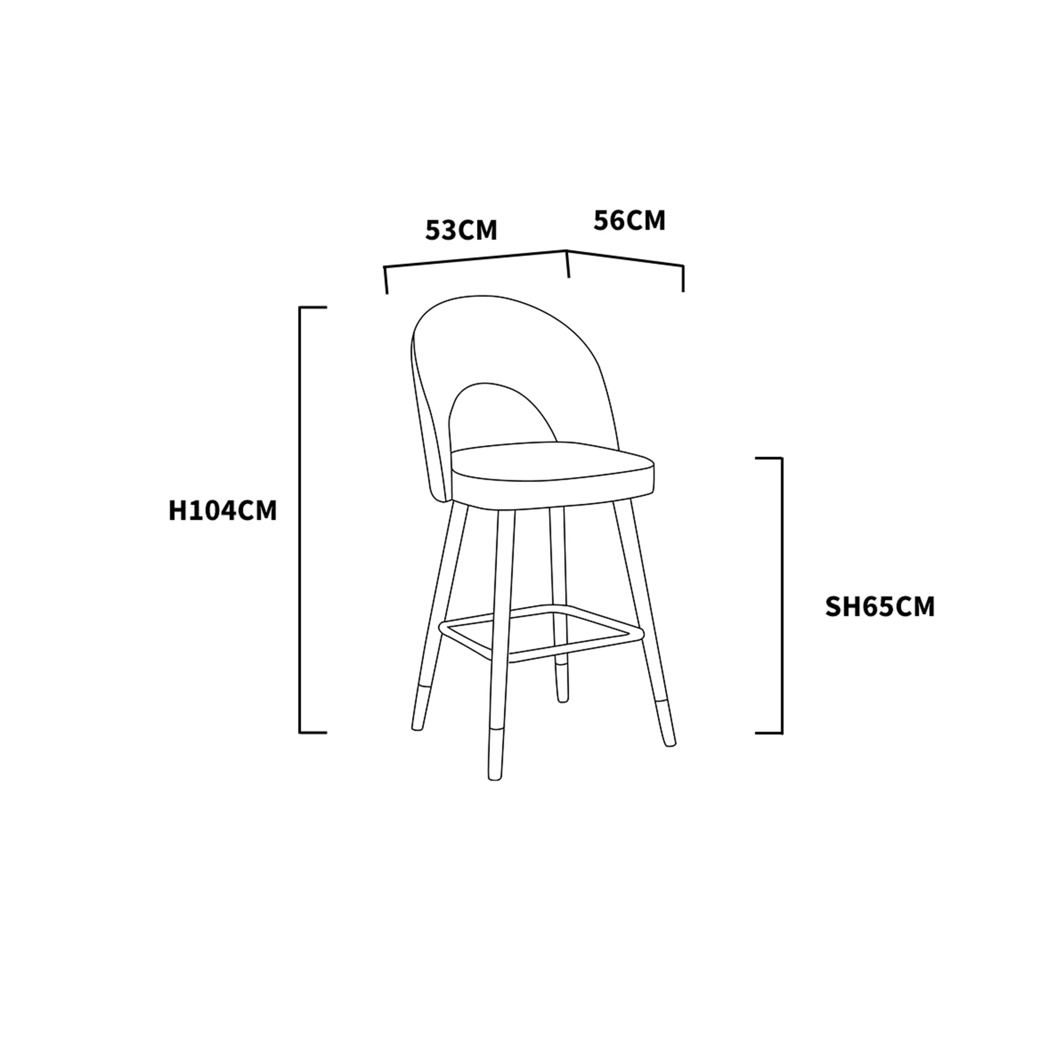 Massena - Bouclé Counter Stool - Image 6
