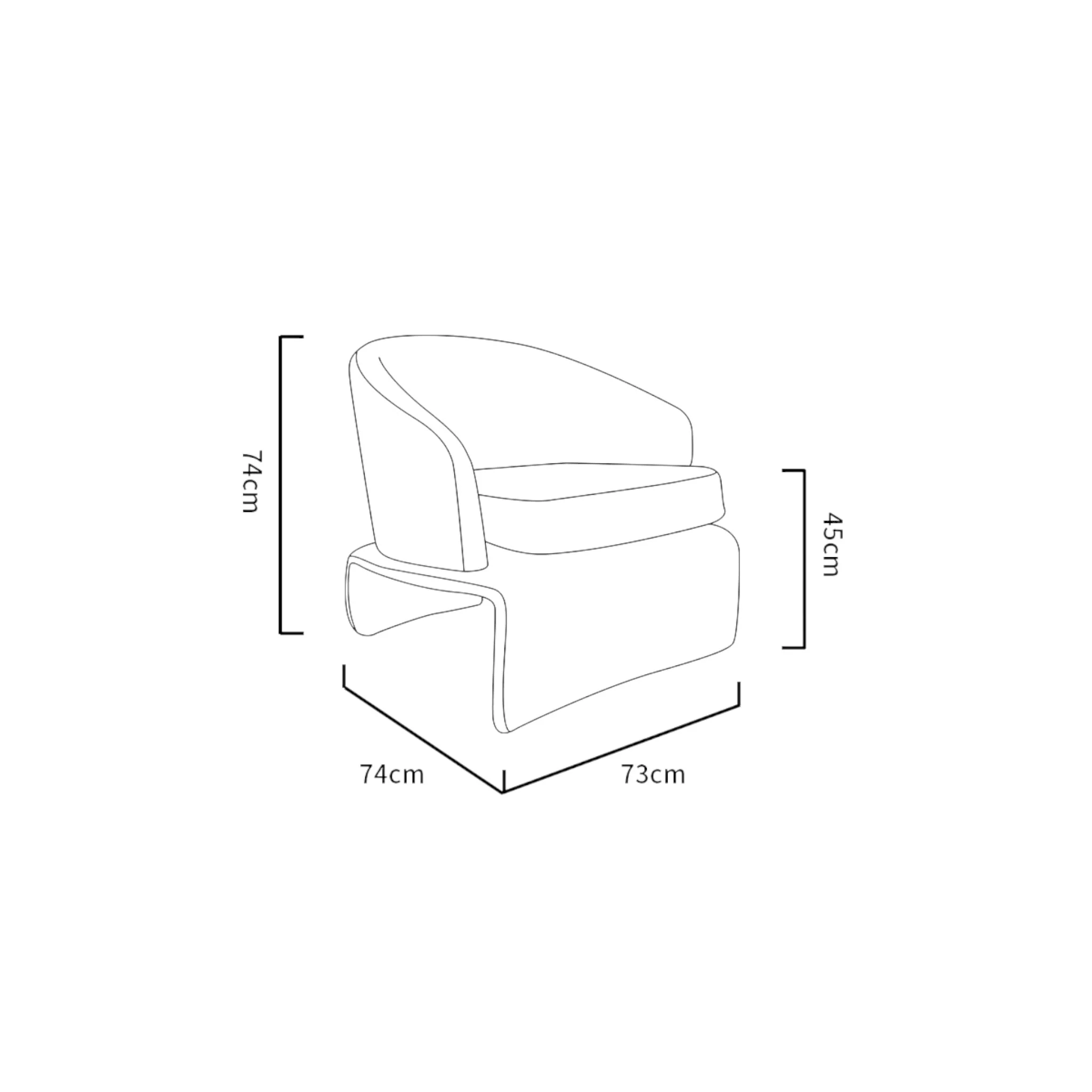 Minna Bouclé Armchair Lounge Chair - Image 11