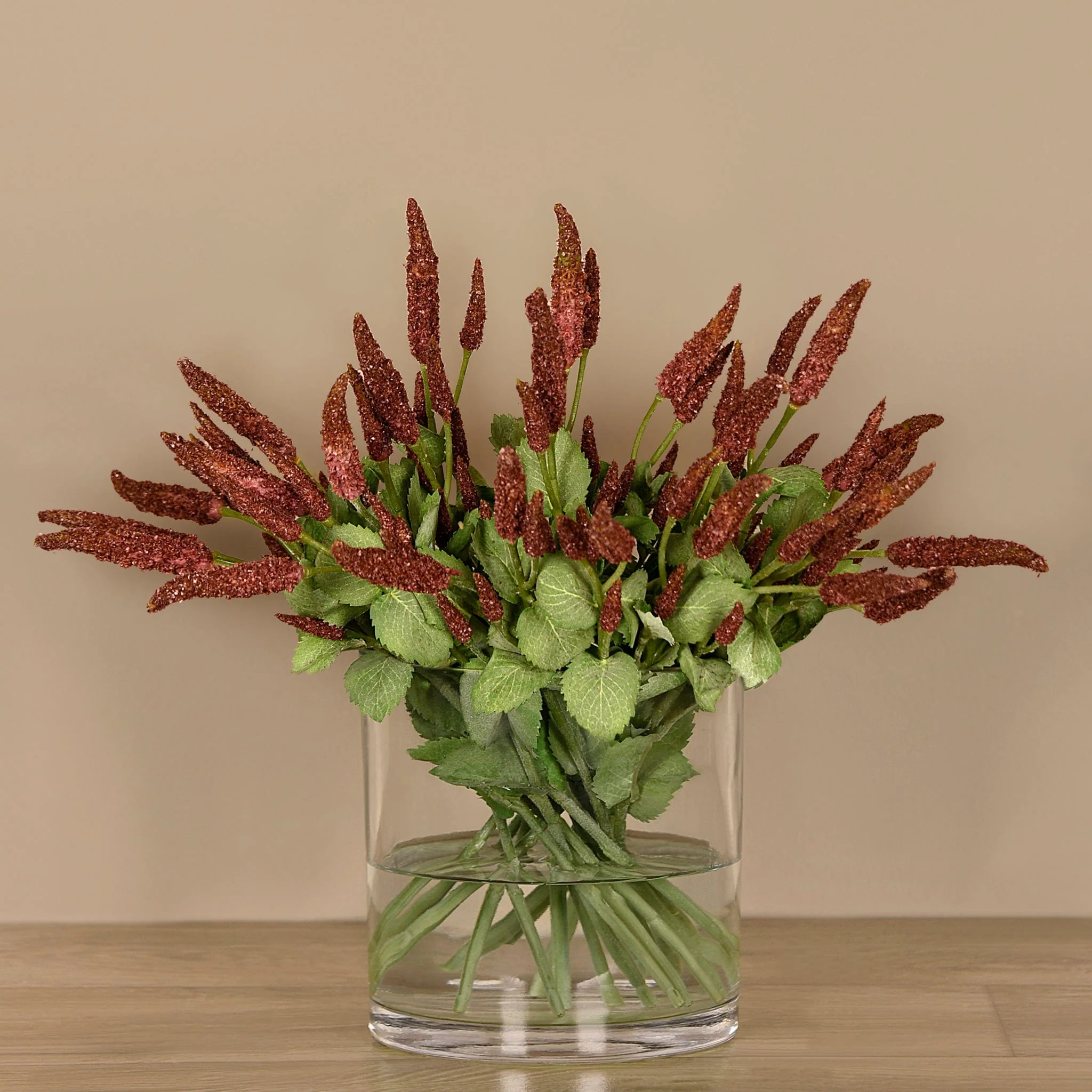 Mint Spray Arrangement in Glass Vase - Image 2