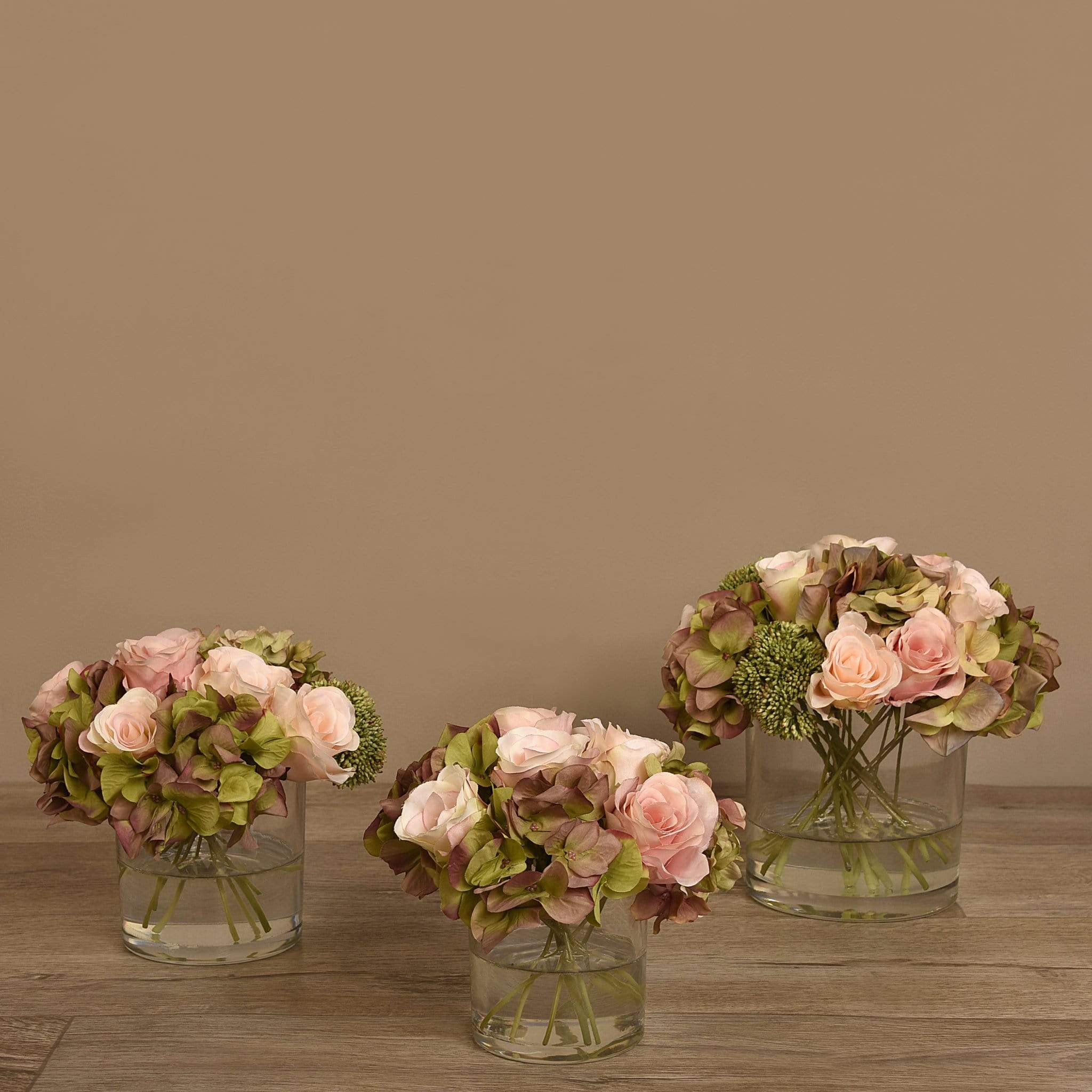 Mix Flower Arrangement in Glass Vase