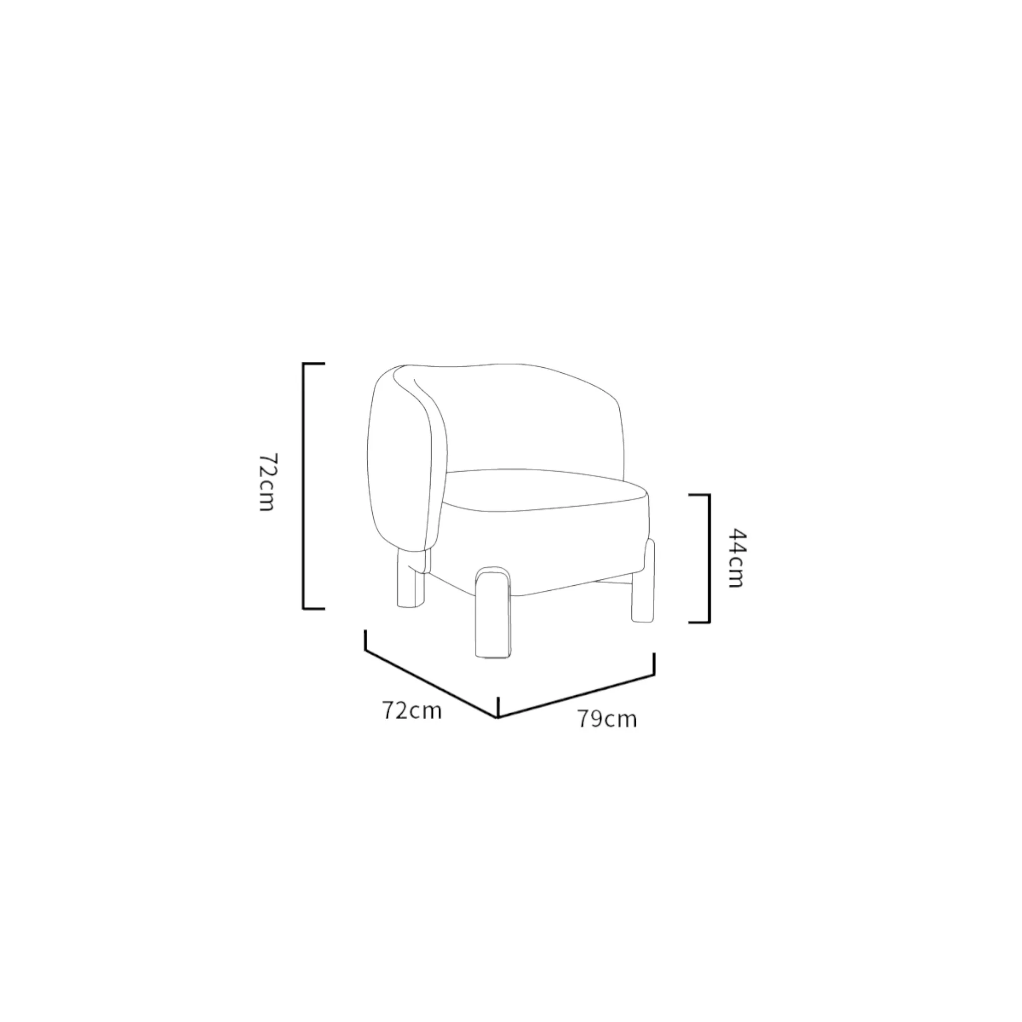 Nara - Bouclé Armchair Lounge Chair - Image 3