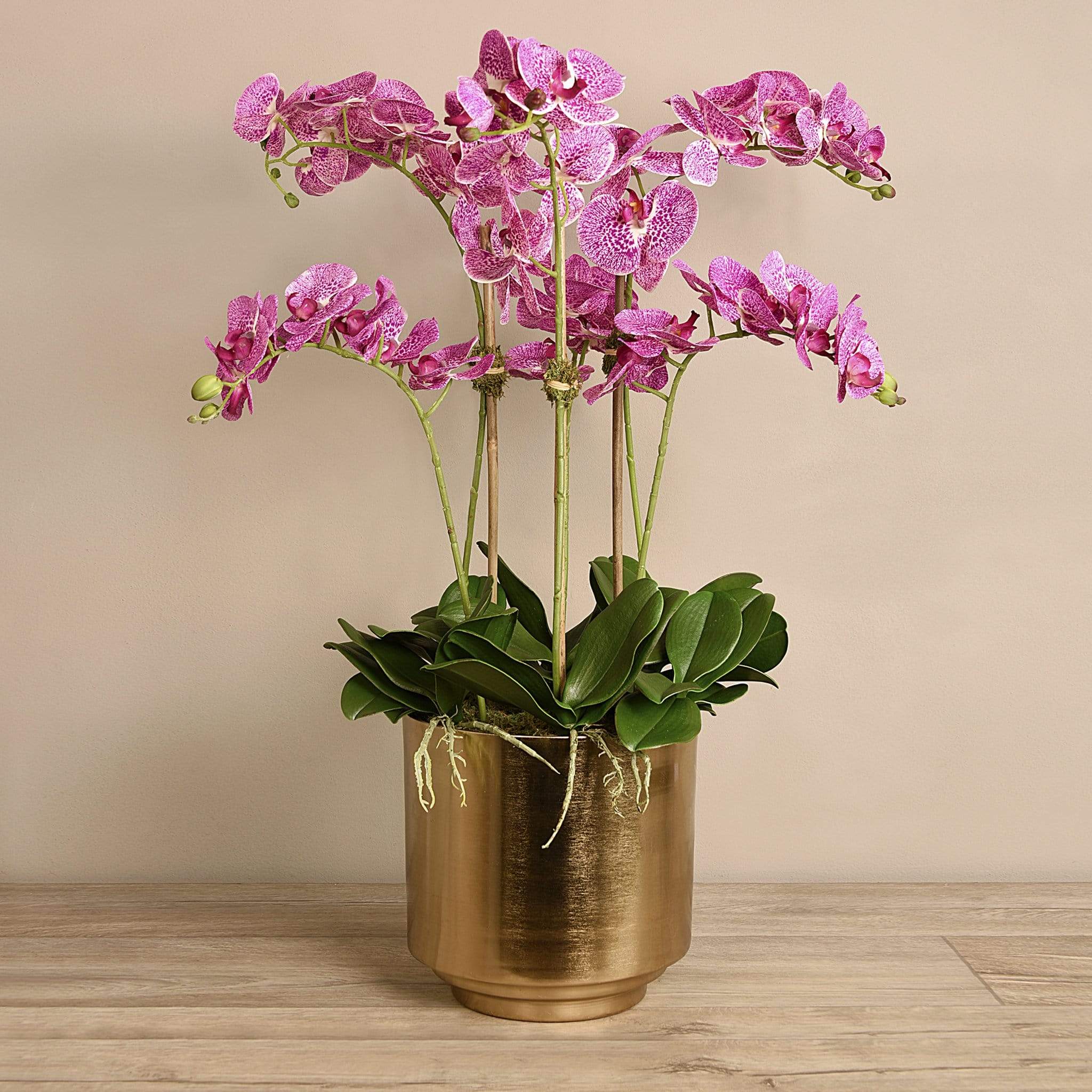 Artificial Orchid in Gold Vase - Image 11