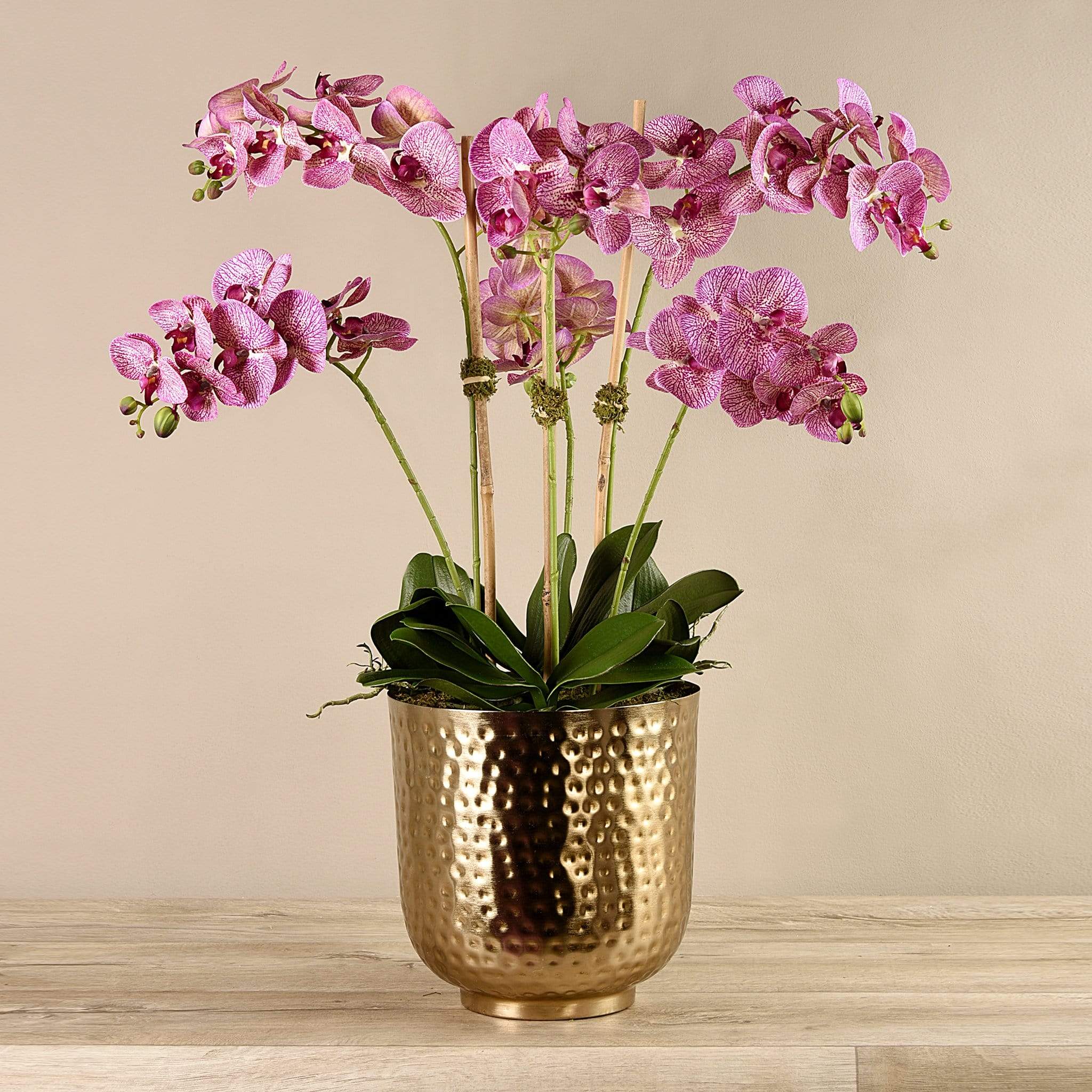 Artificial Orchid in Gold Vase - Image 12