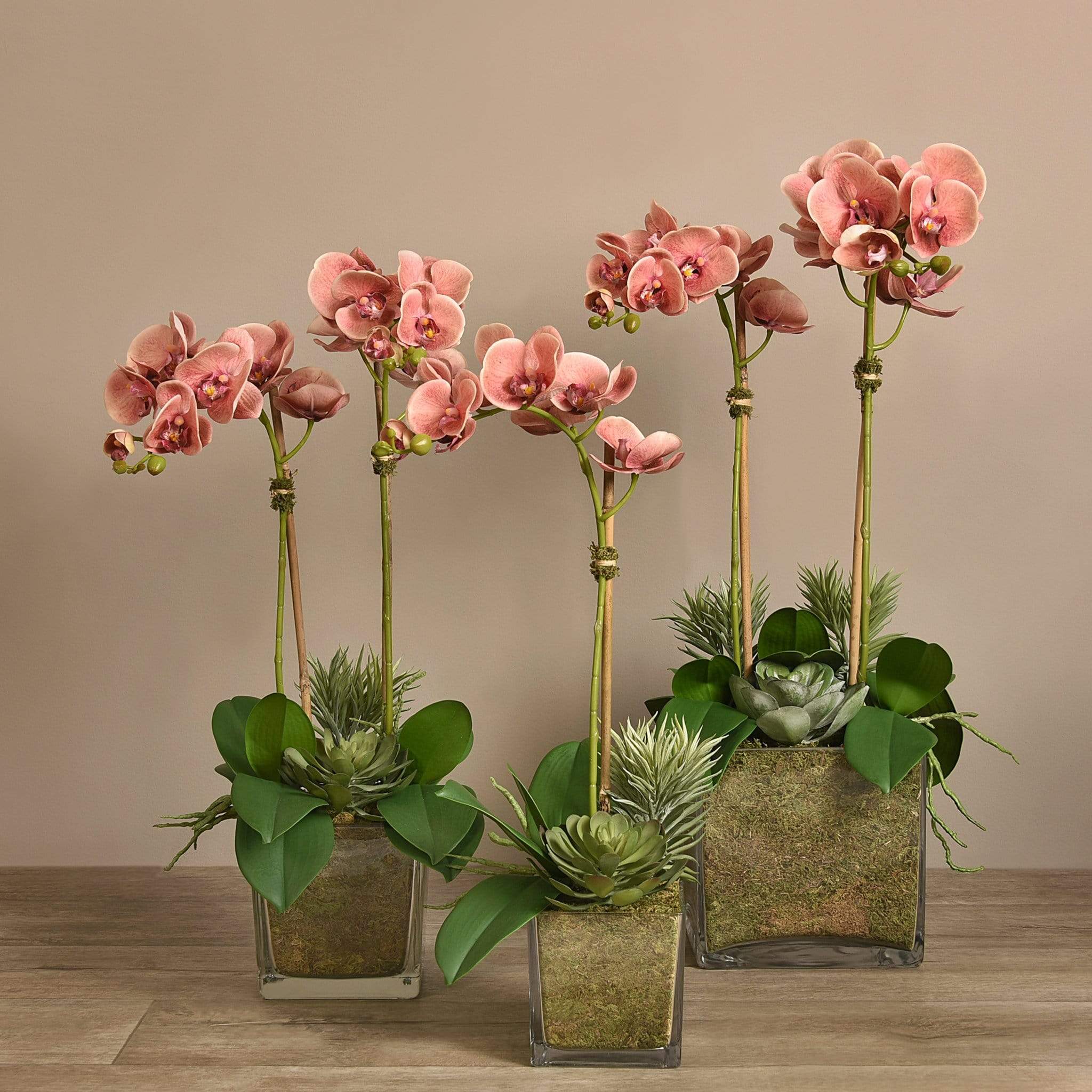 Artificial Orchid & Succulent Arrangement - Image 8
