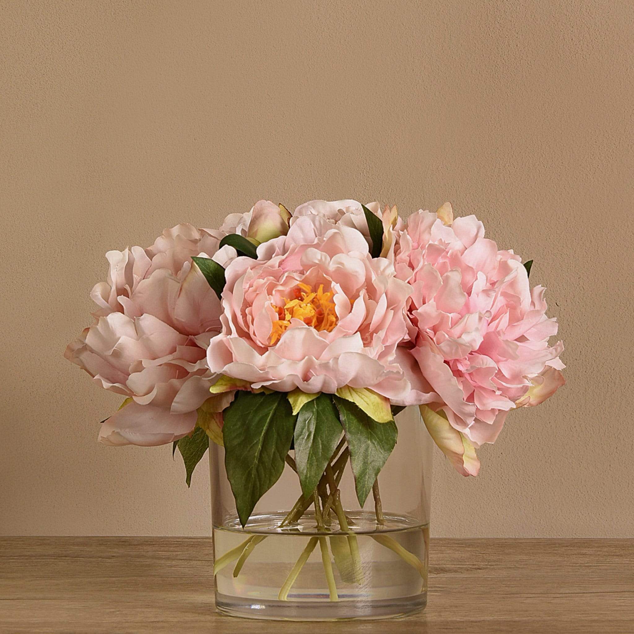 Artificial Peony Arrangement in Glass Vase - Image 12