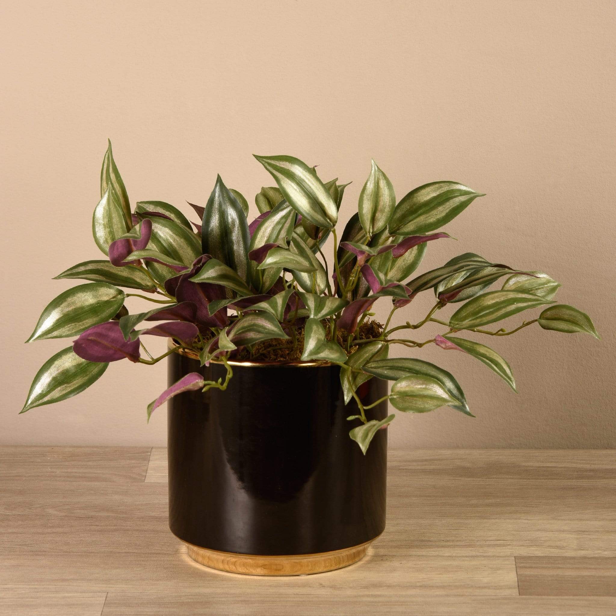 Artificial Potted Dark Vanilla Leaf - Image 3
