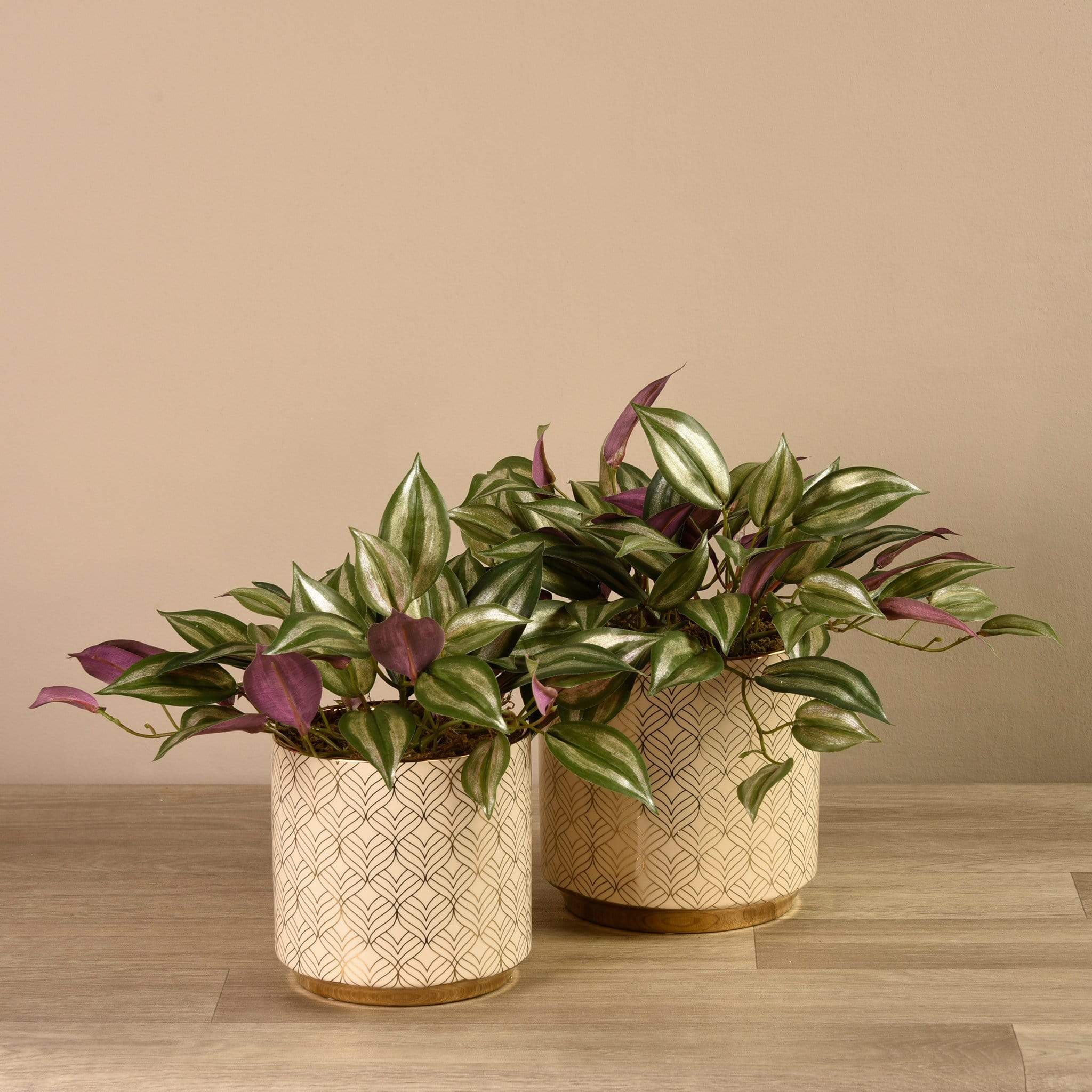Artificial Potted Dark Vanilla Leaf Plant
