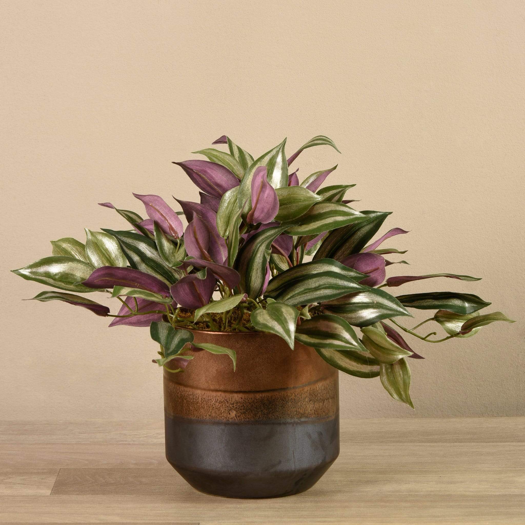 Artificial Potted Dark Vanilla Leaf Plant - Image 3
