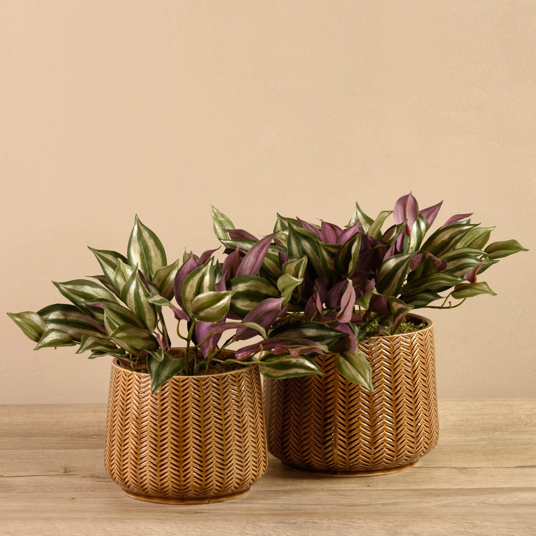 Artificial Potted Dark Vanilla Leaf Plant