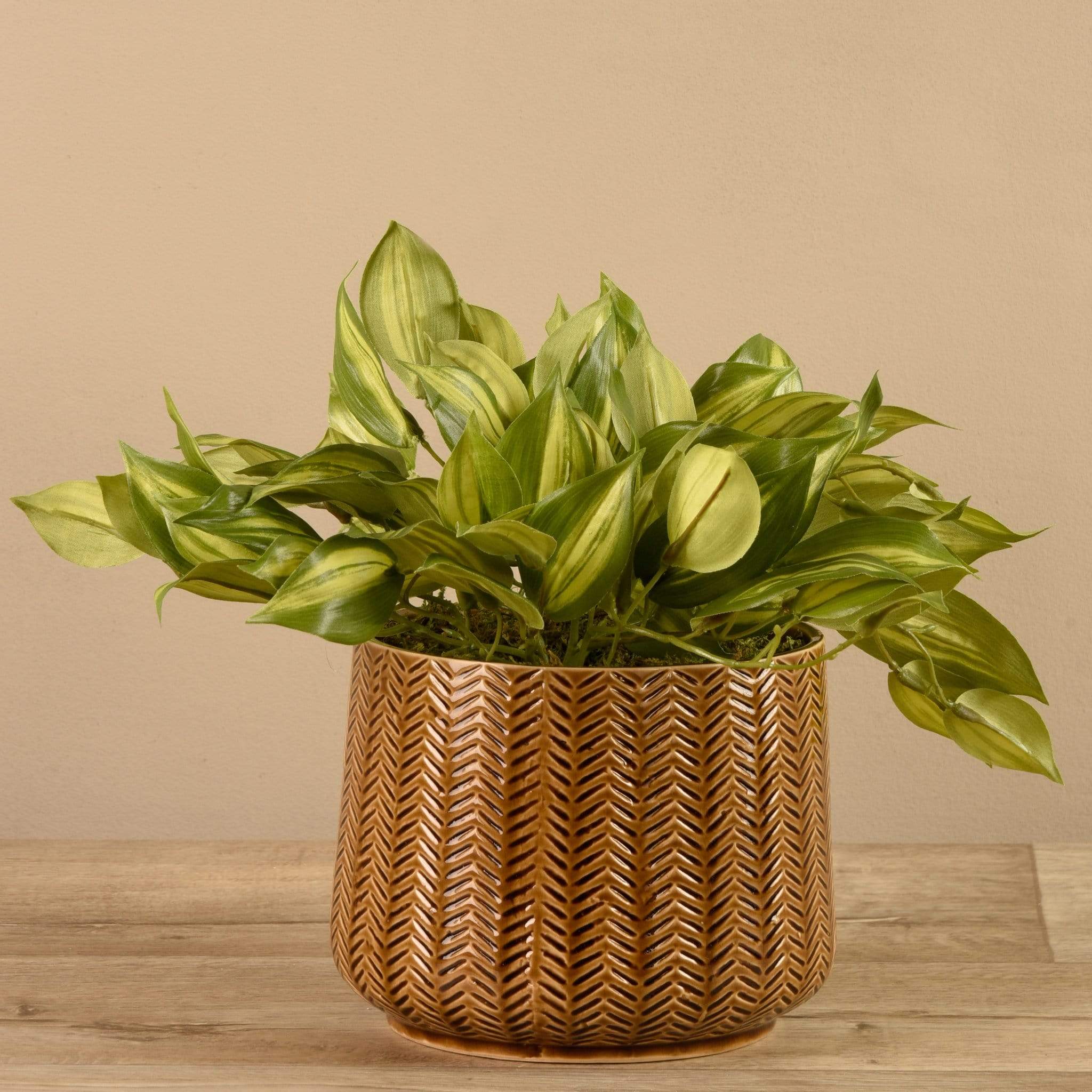 Artificial Potted Vanilla Leaf Plant - Image 3
