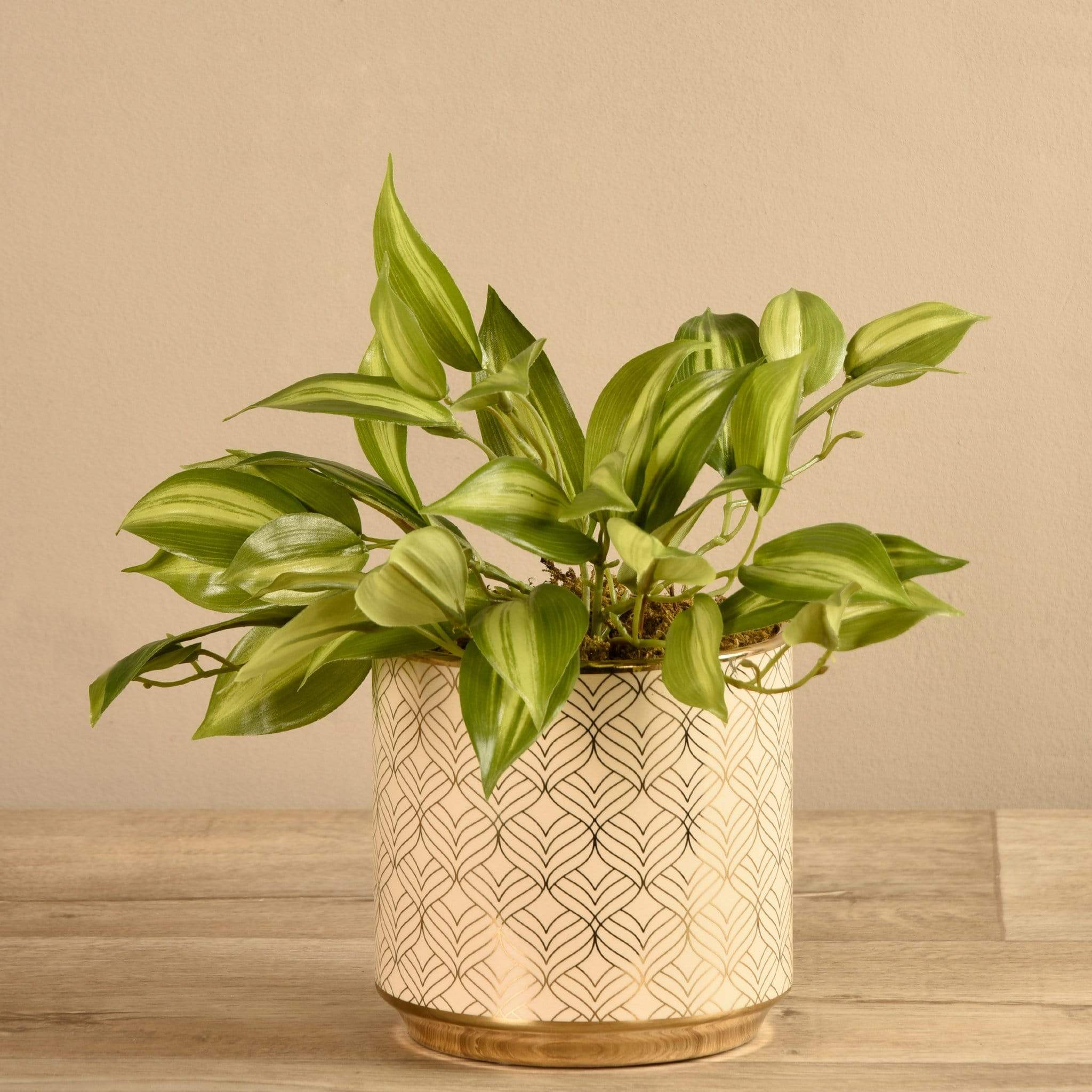 Artificial Potted Vanilla Leaf Plant - Image 2