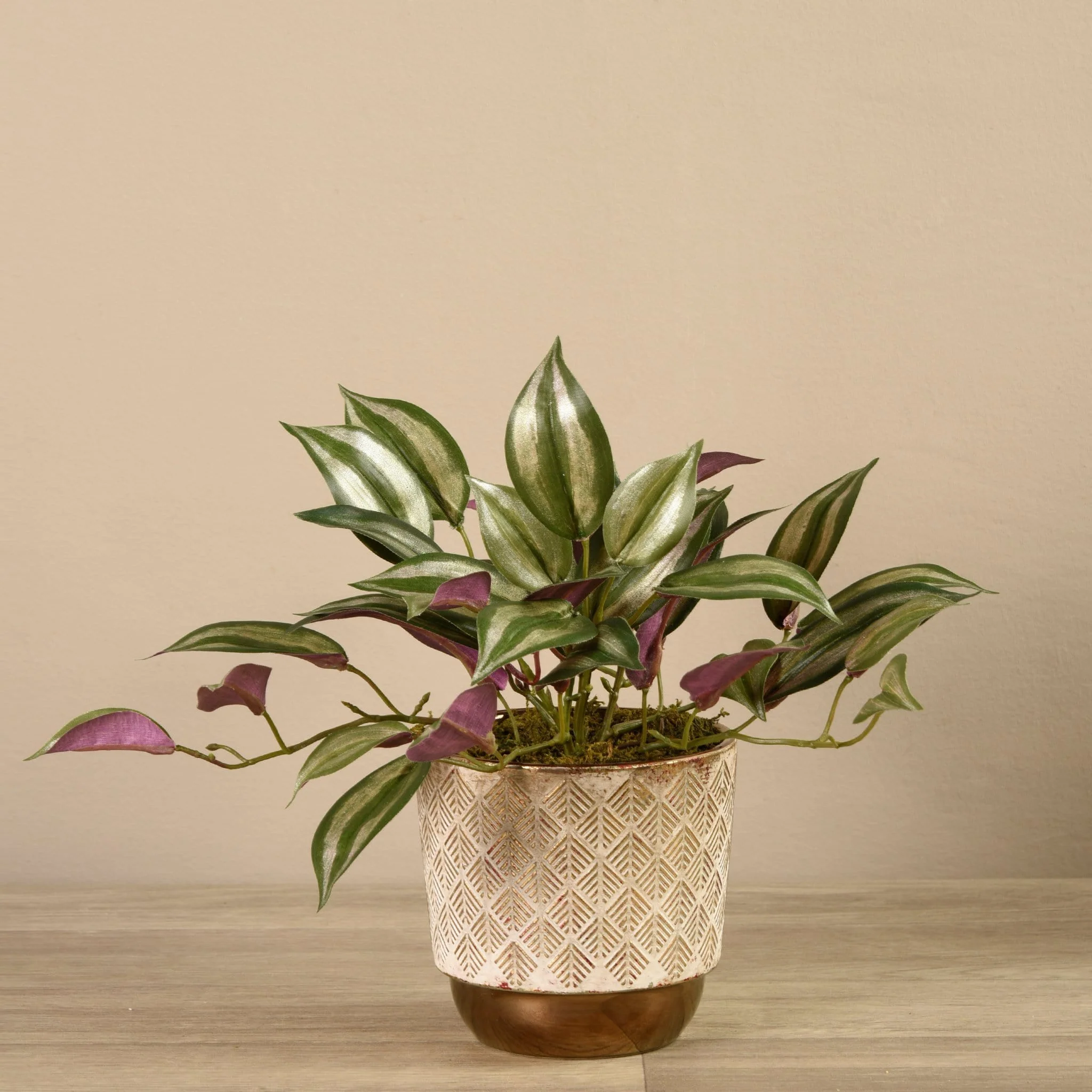 Artificial Potted Vanilla Leaf Plant