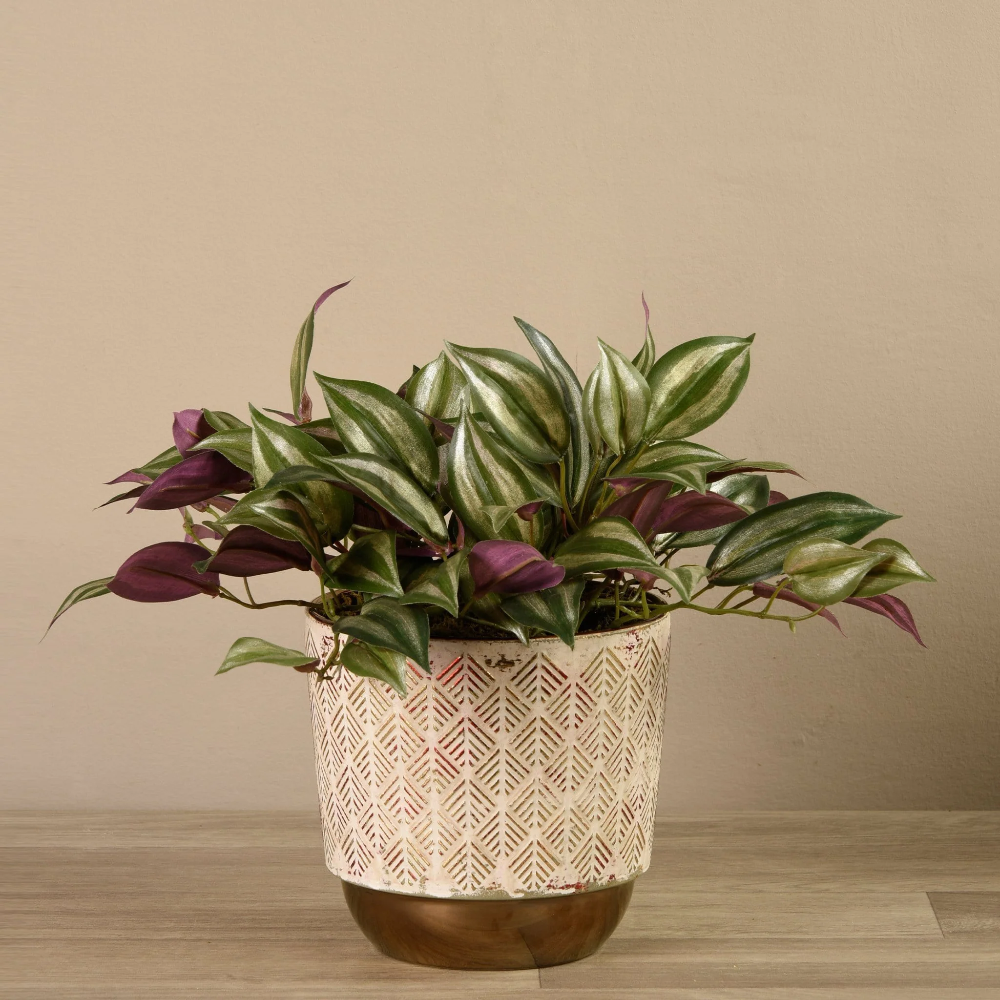 Artificial Potted Vanilla Leaf Plant - Image 3