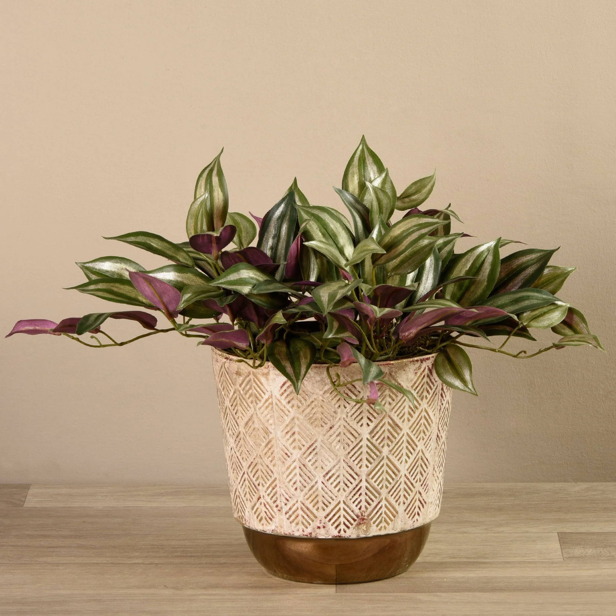 Artificial Potted Vanilla Leaf Plant - Image 4