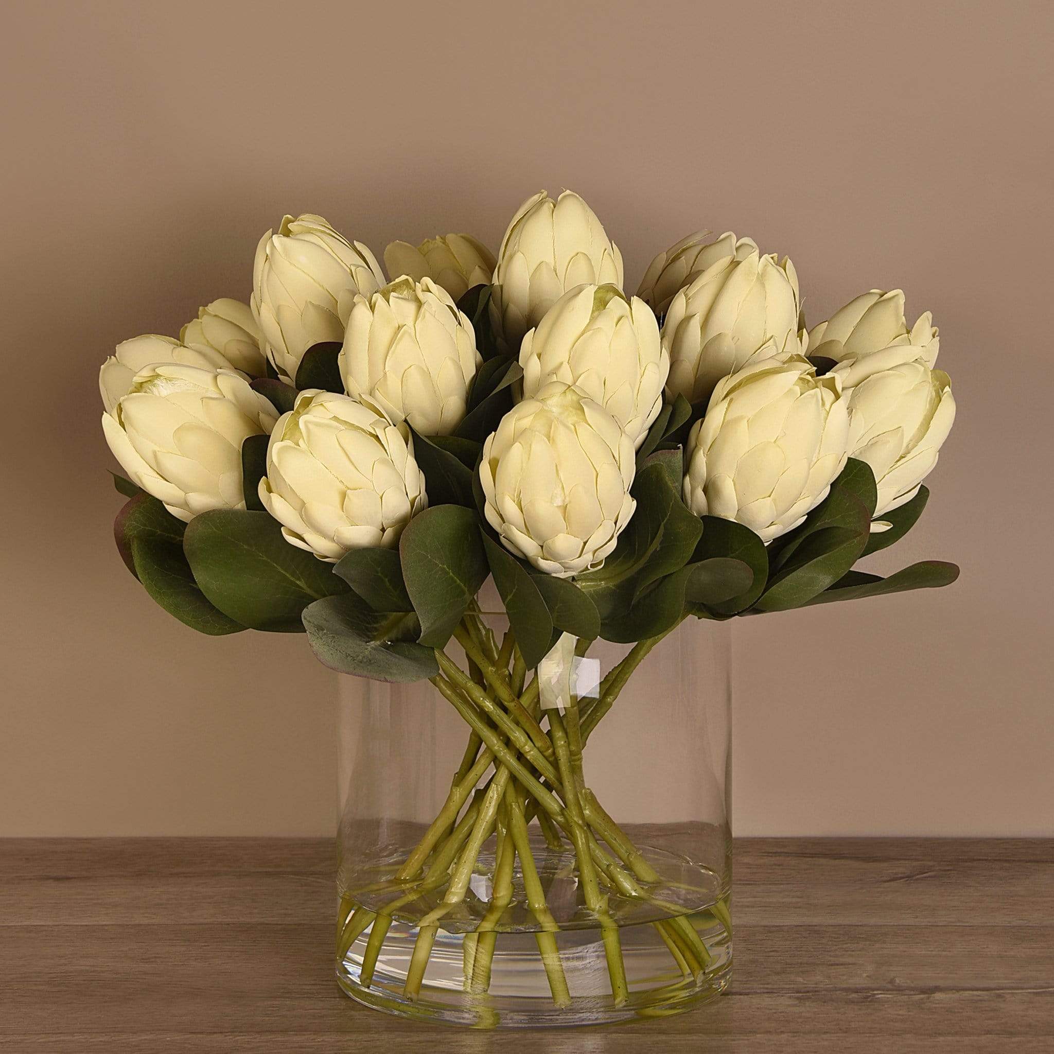 Protea Arrangement in Glass Vase - Image 4