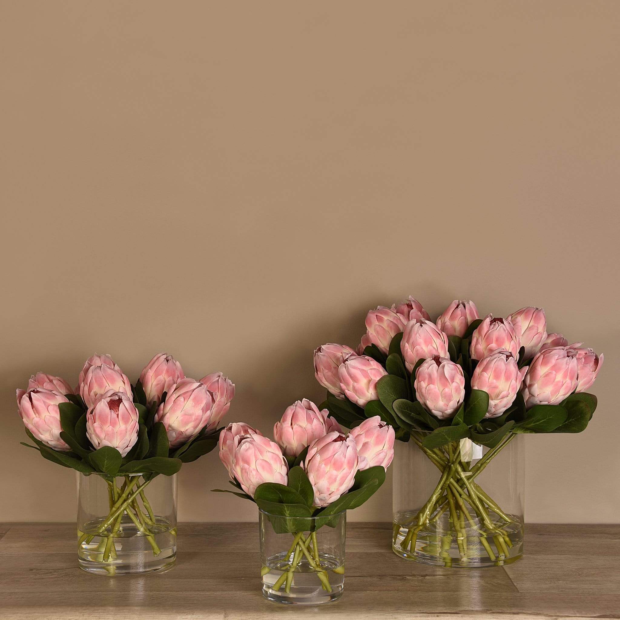 Protea Arrangement in Glass Vase - Image 5