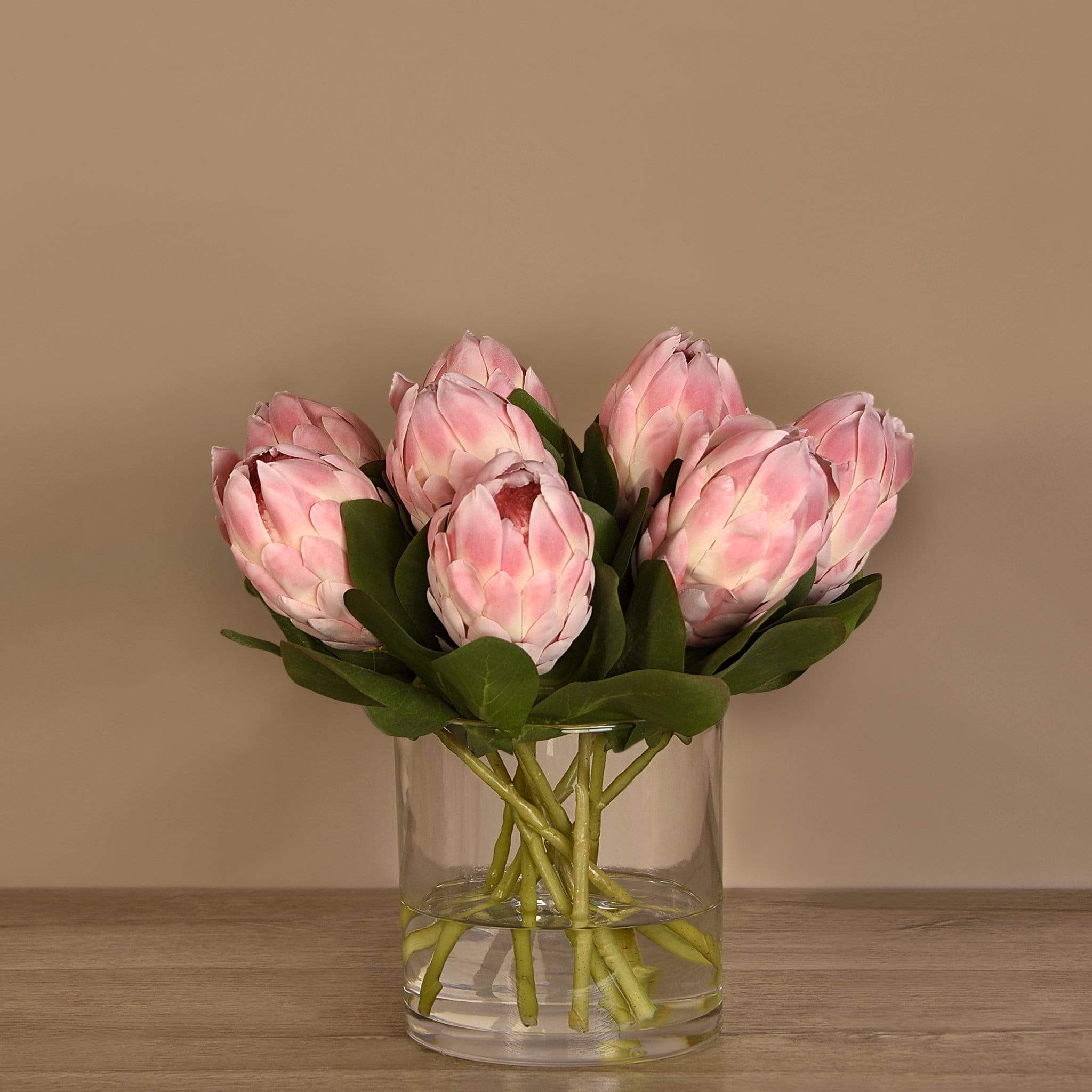 Protea Arrangement in Glass Vase - Image 7