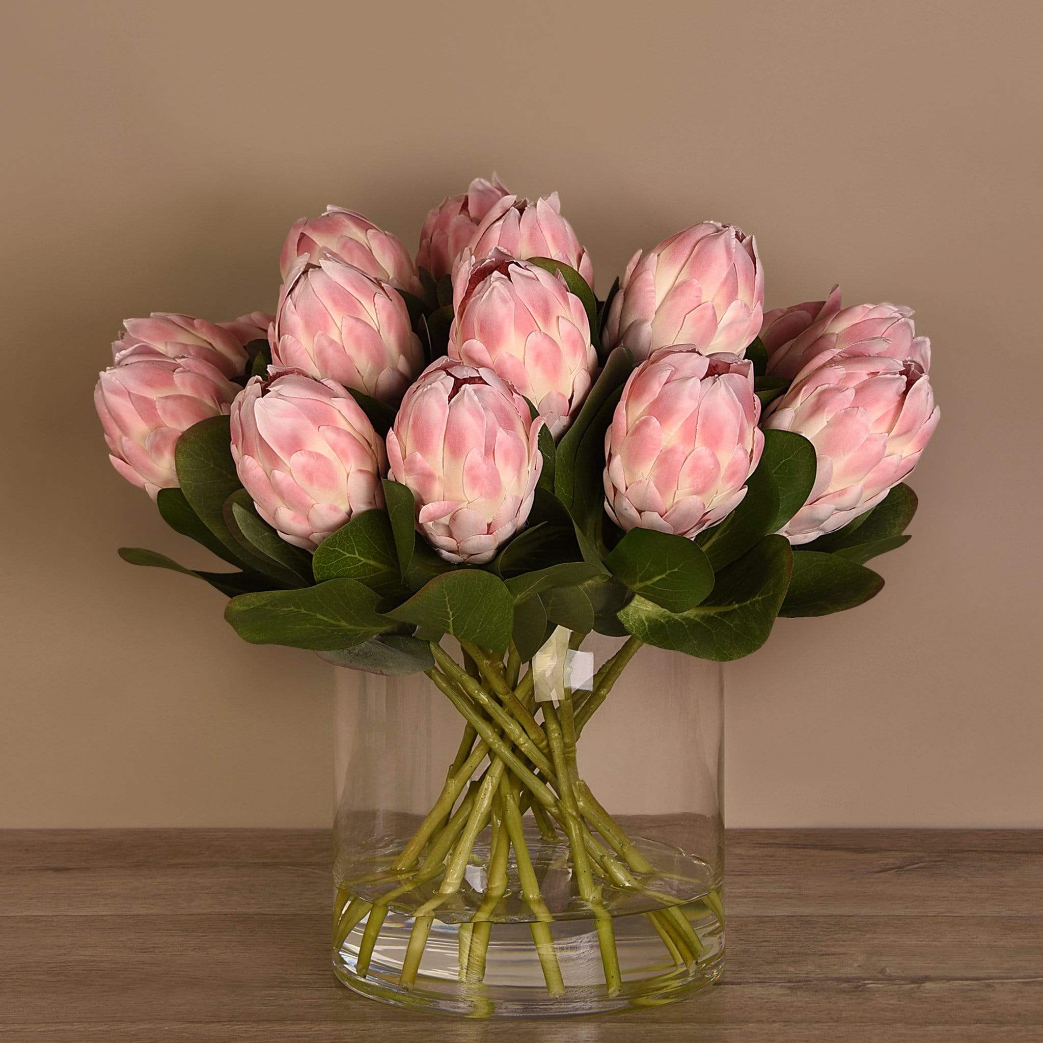 Protea Arrangement in Glass Vase - Image 8