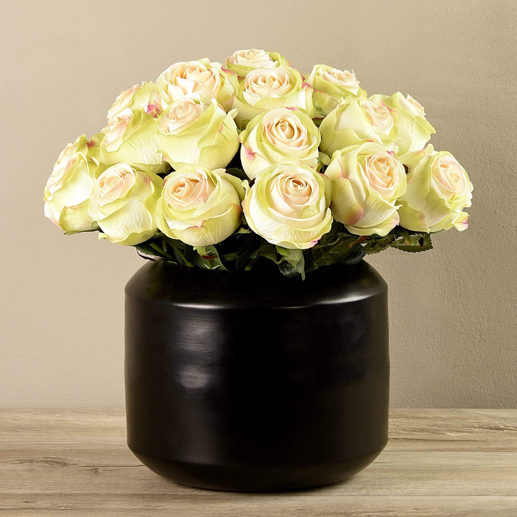 Artificial Rose Arrangement in Black Vase - Image 7