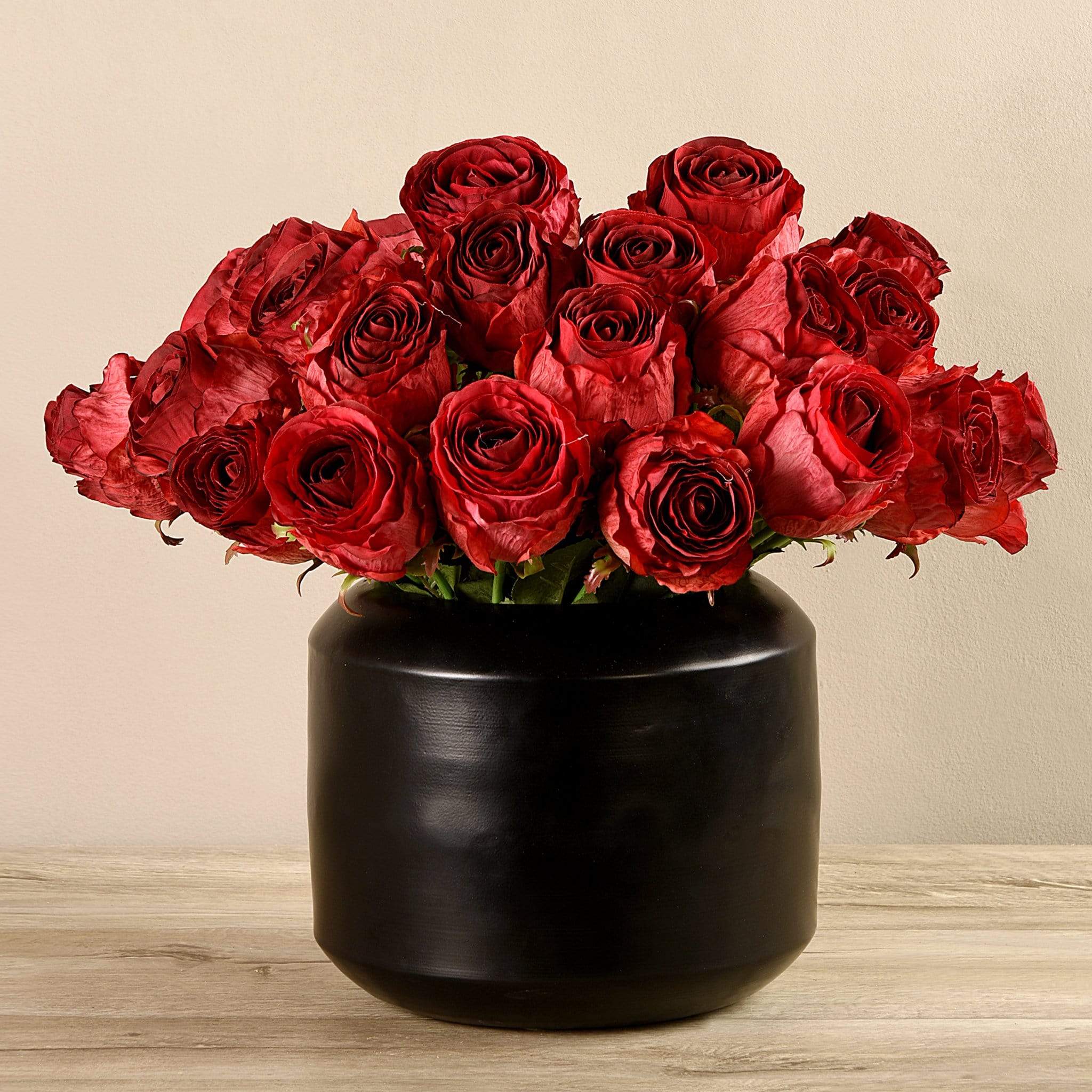 Artificial Rose Arrangement in Black Vase - Image 6