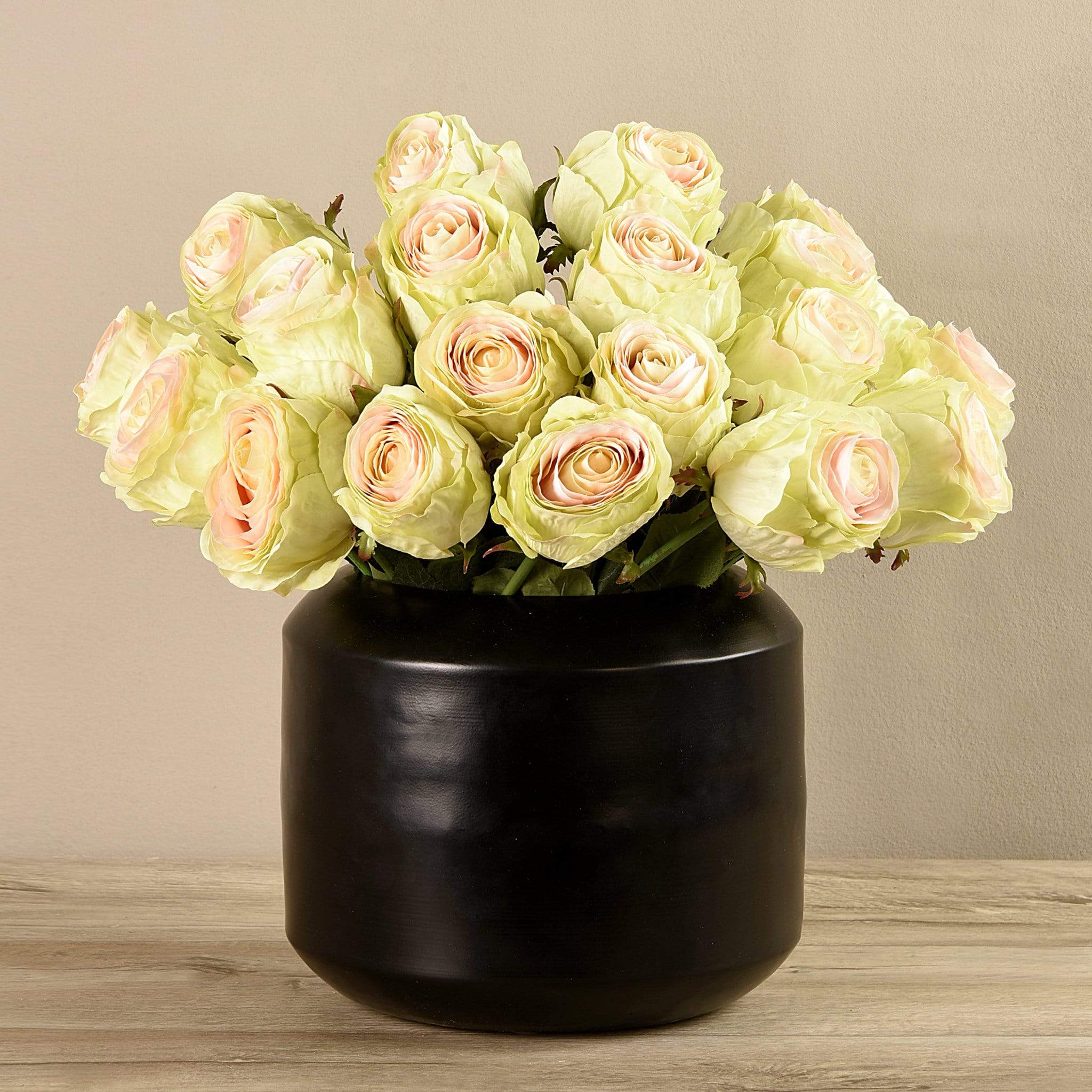 Artificial Rose Arrangement in Black Vase - Image 7