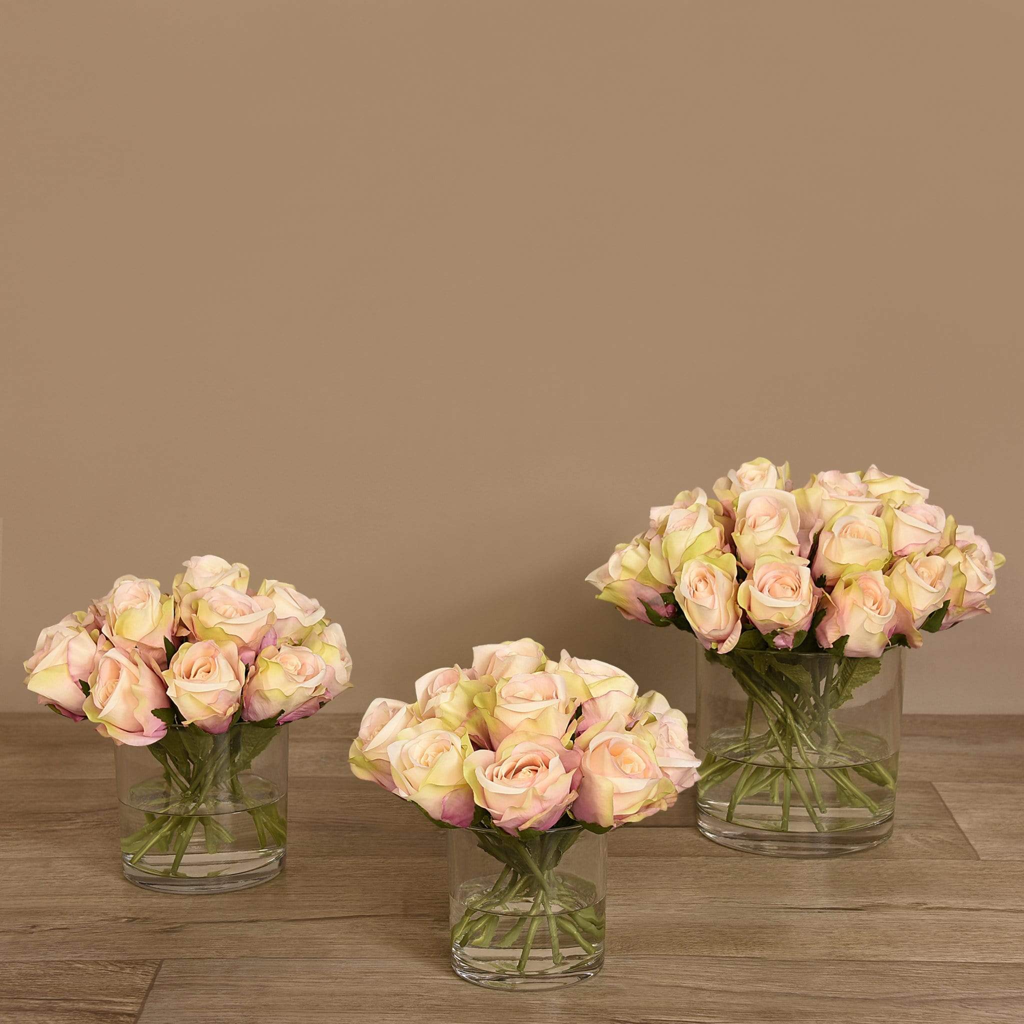 Rose Arrangement in Glass Vase