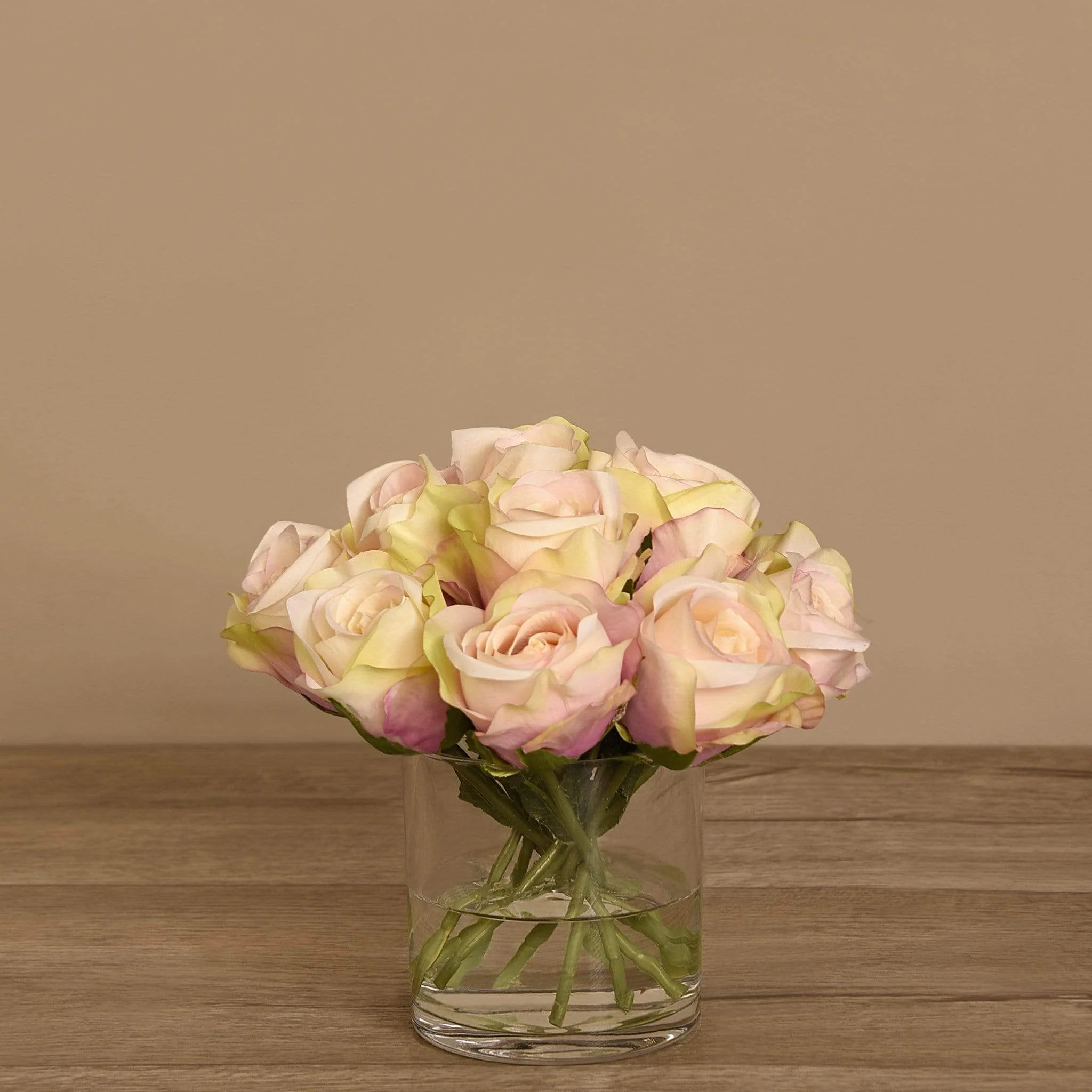 Rose Arrangement in Glass Vase - Image 2