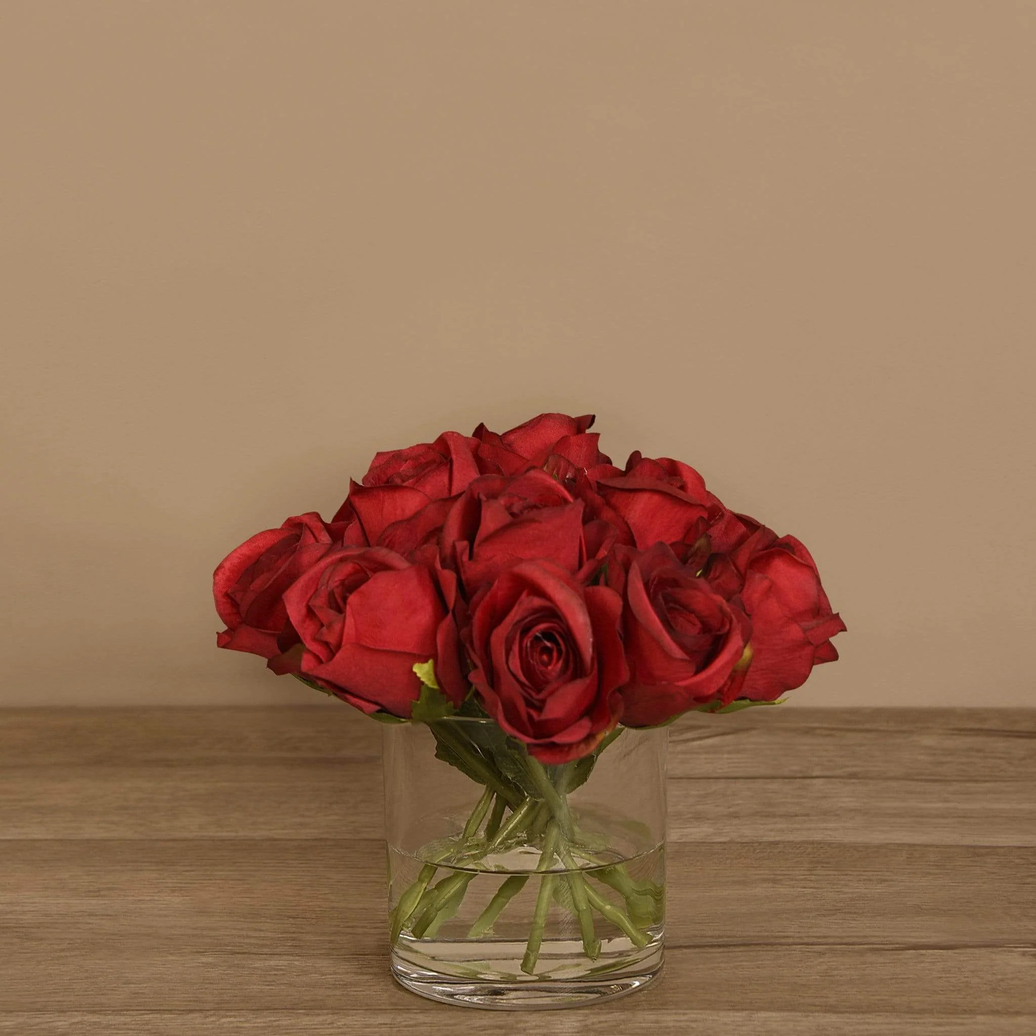 Rose Arrangement in Glass Vase - Image 5