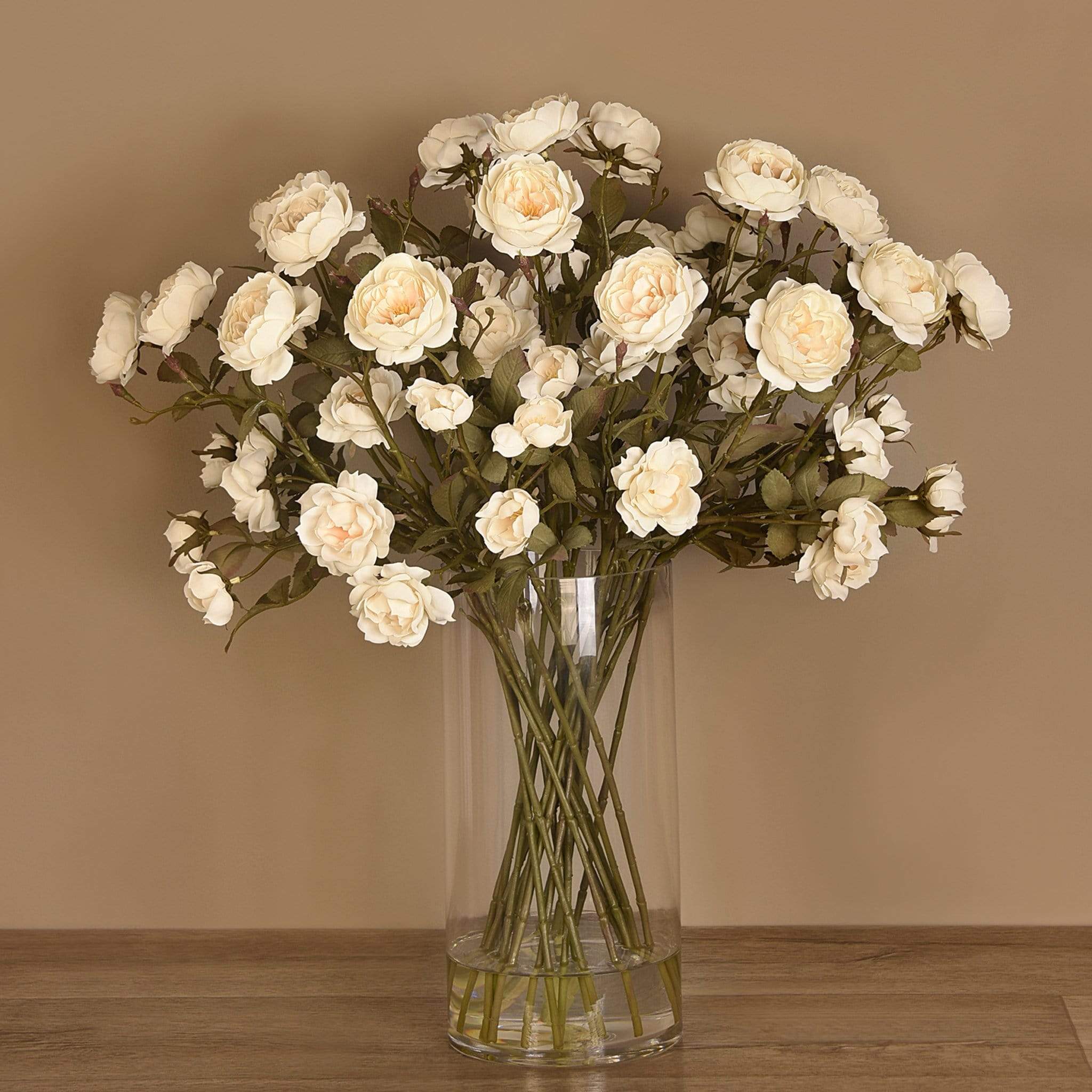 Rose Arrangement in Glass Vase