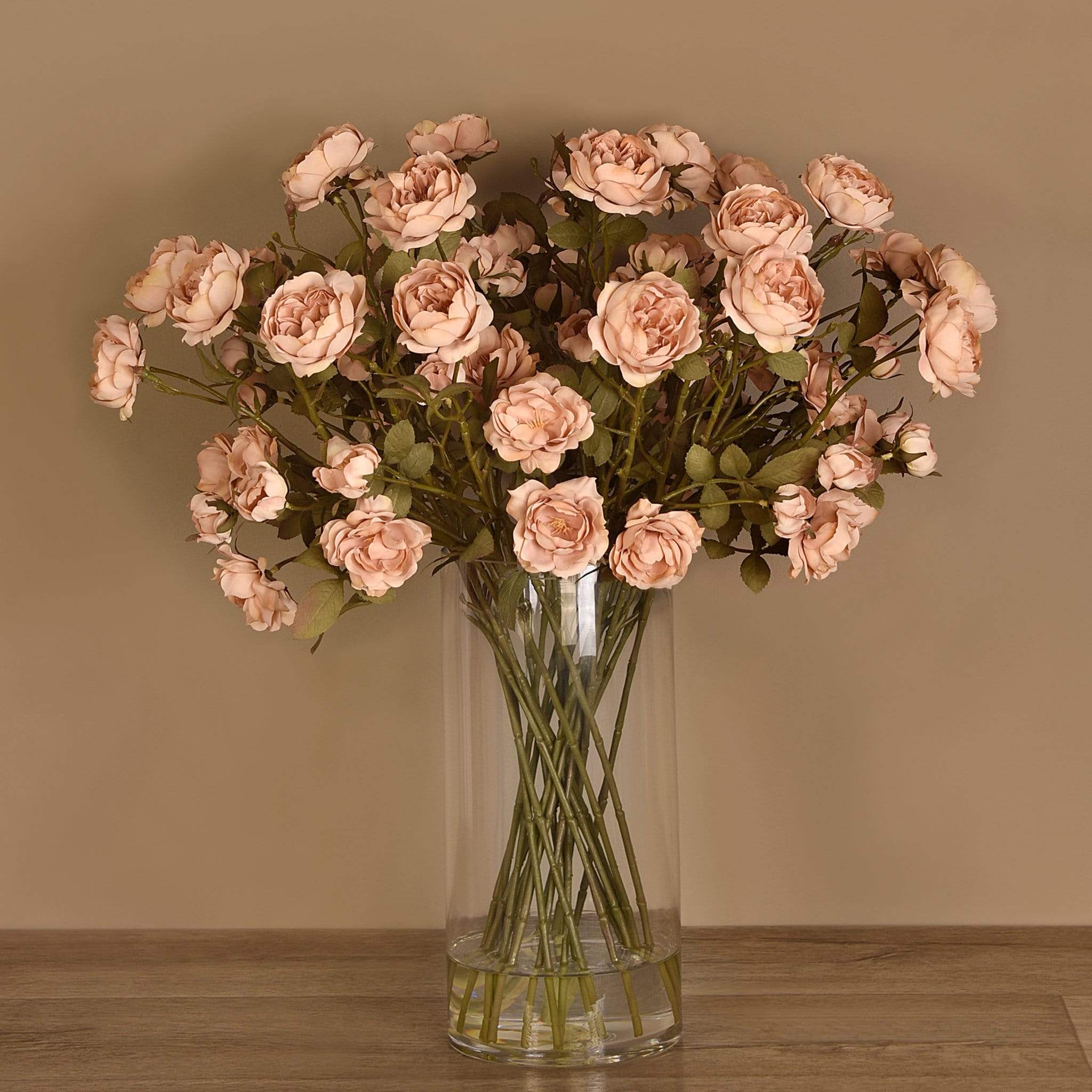 Rose Arrangement in Glass Vase - Image 3