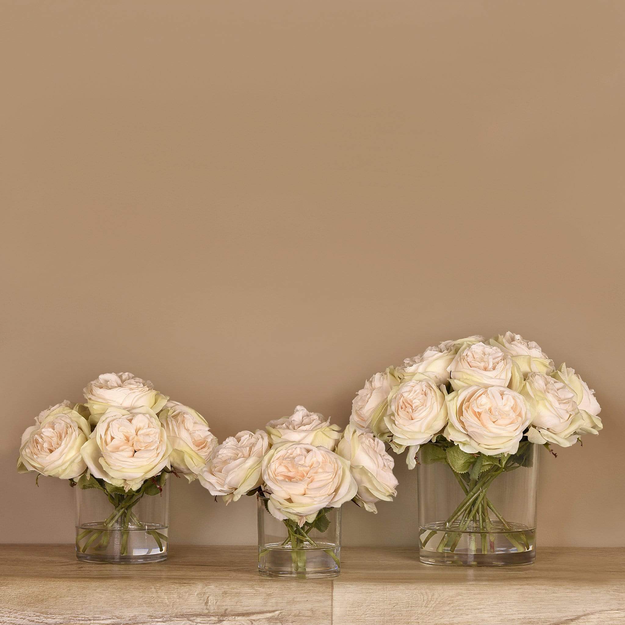 Artificial Rose Arrangement in Glass Vase