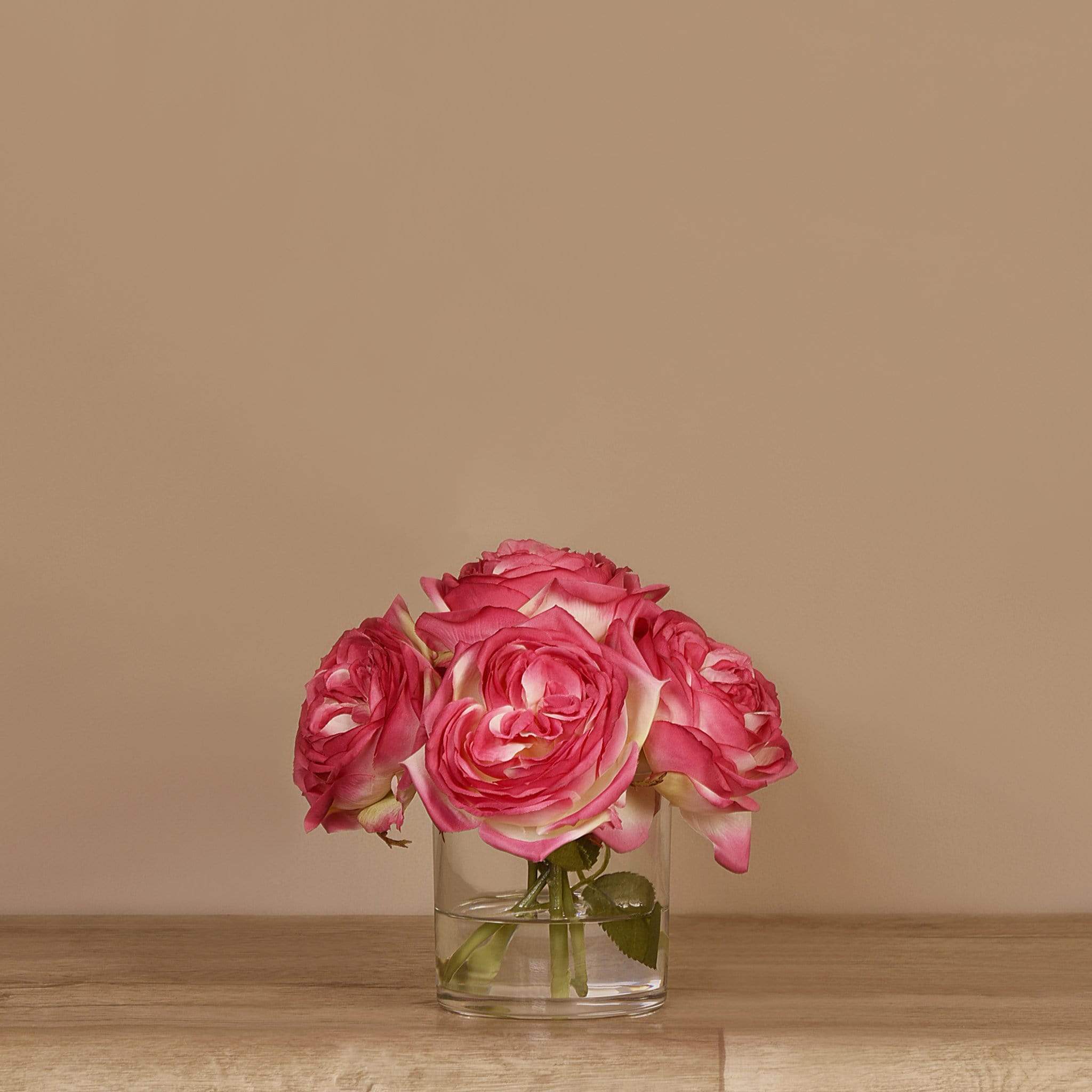 Artificial Rose Arrangement in Glass Vase - Image 10