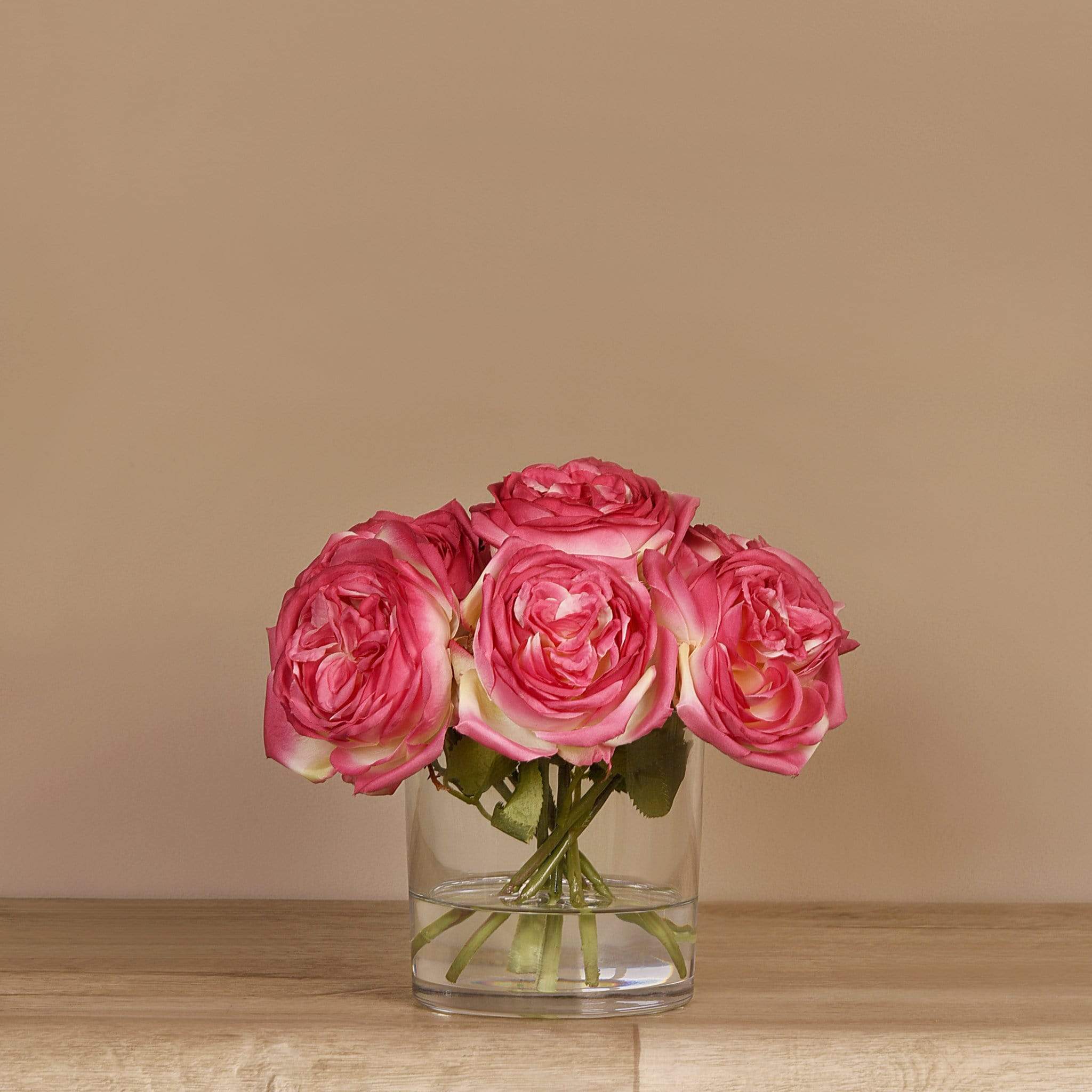 Artificial Rose Arrangement in Glass Vase - Image 11