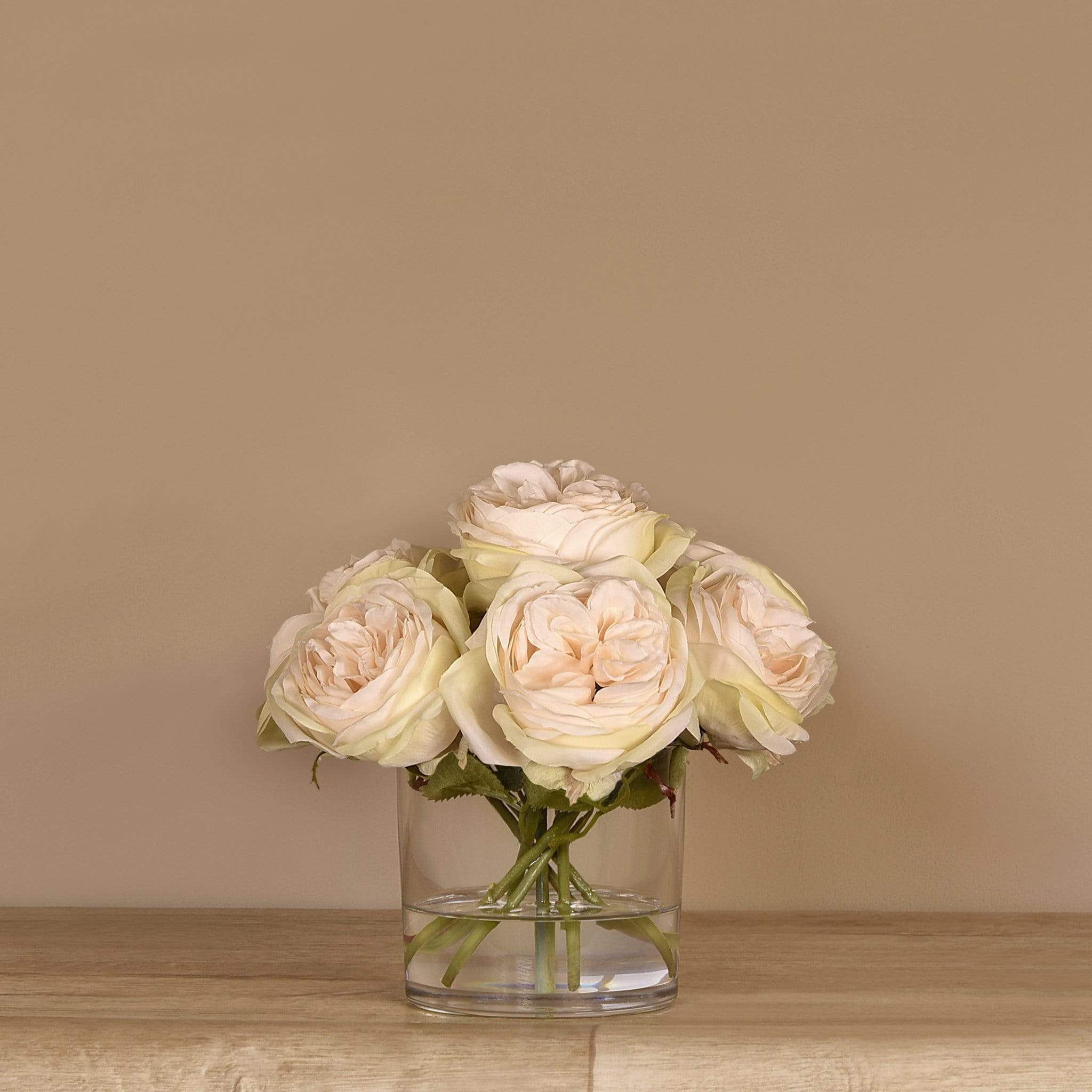Artificial Rose Arrangement in Glass Vase - Image 3