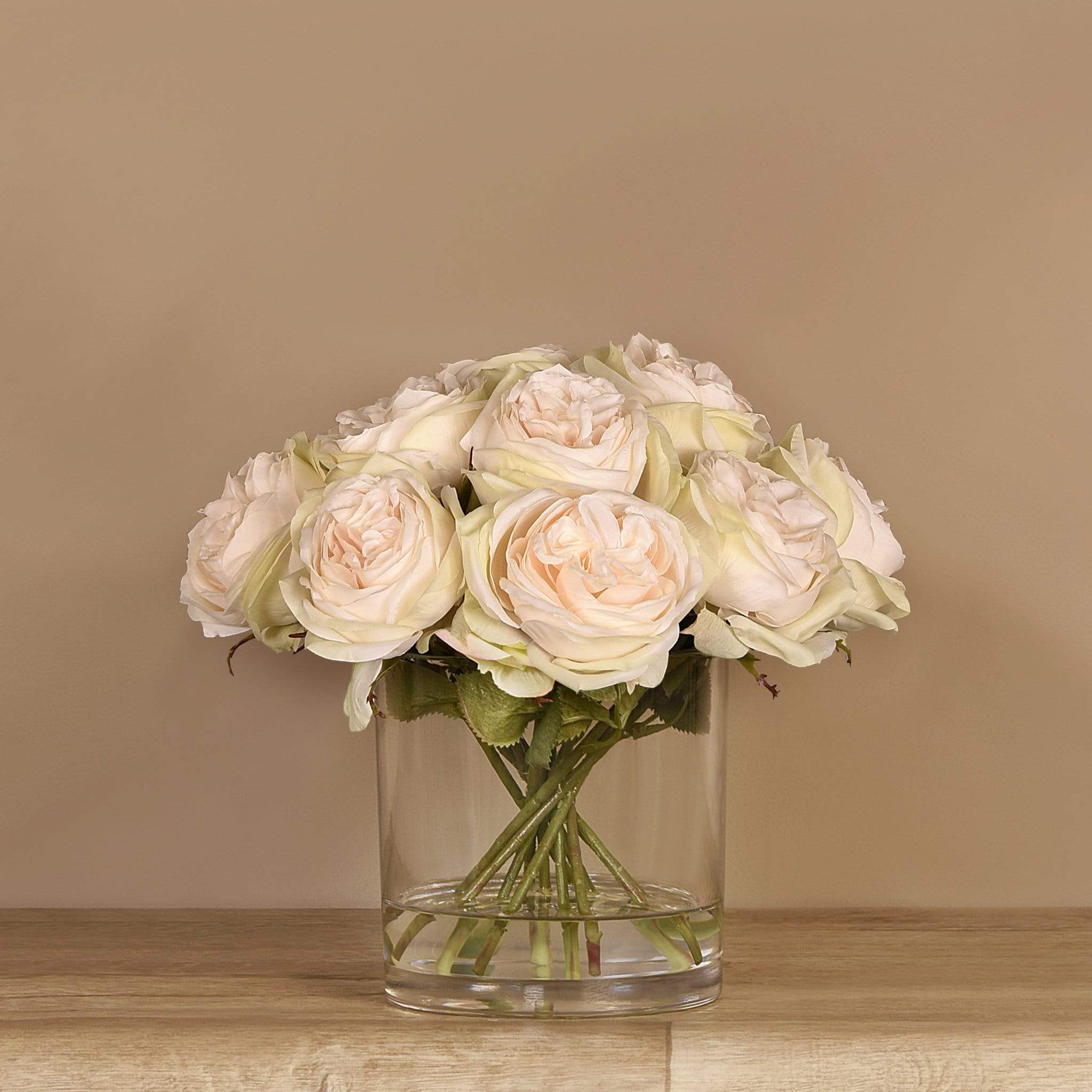 Artificial Rose Arrangement in Glass Vase - Image 4