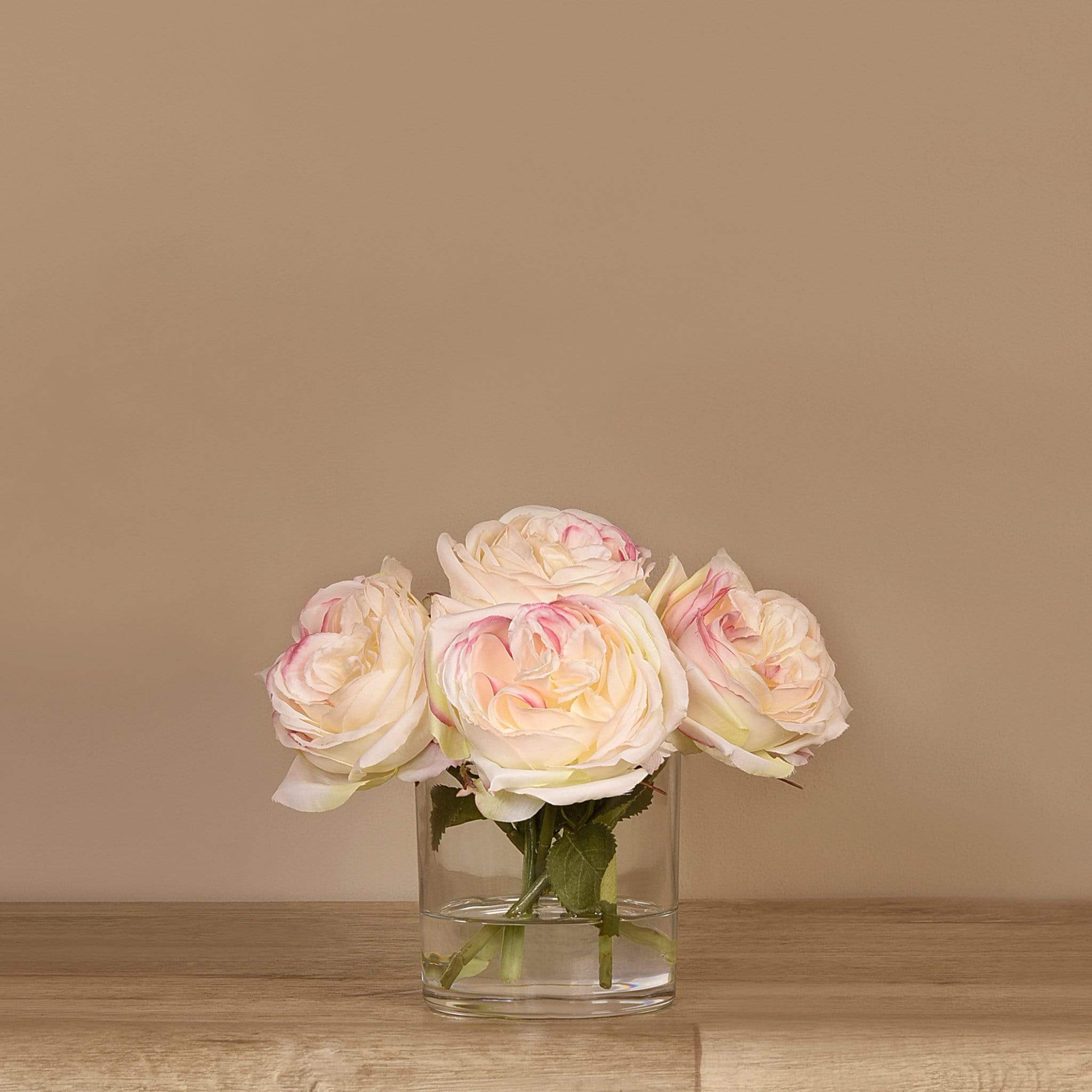 Artificial Rose Arrangement in Glass Vase - Image 6