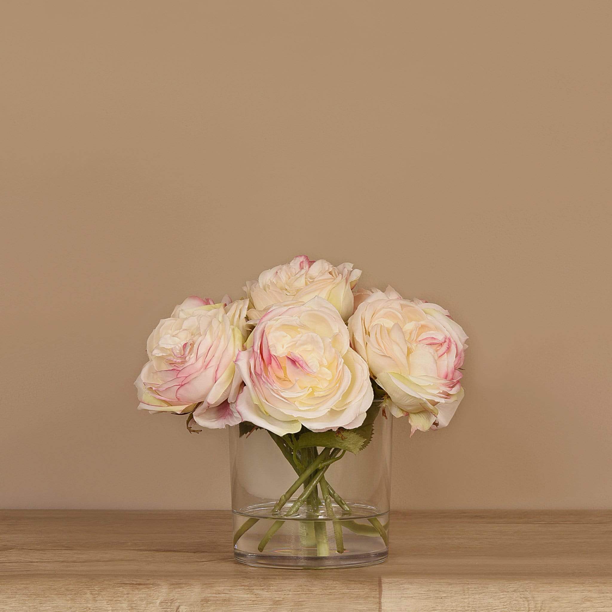Artificial Rose Arrangement in Glass Vase - Image 7