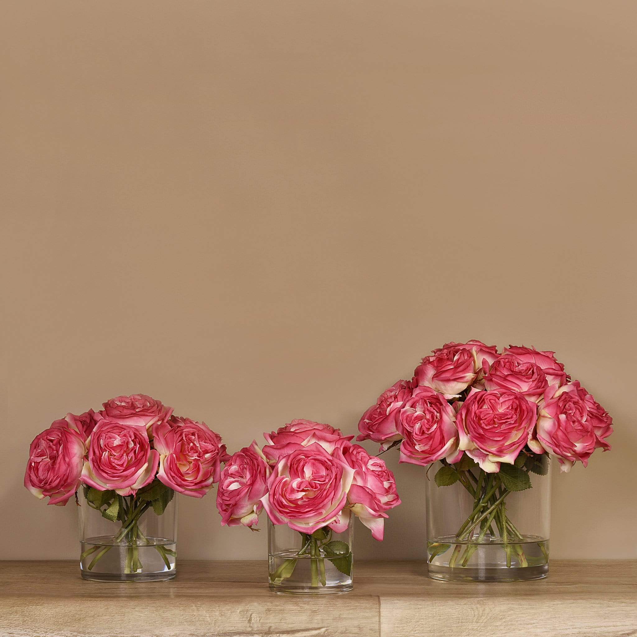 Artificial Rose Arrangement in Glass Vase - Image 9