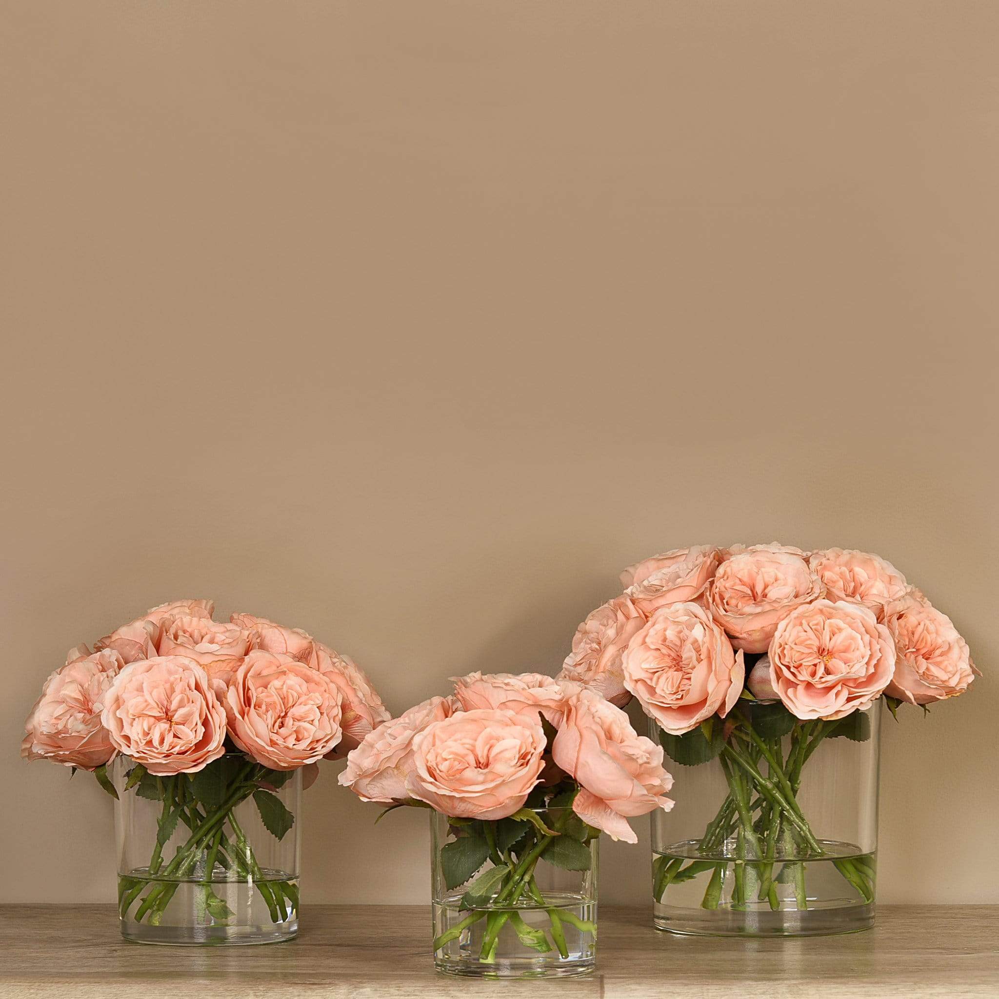 Artificial Rose Arrangement in Glass Vase - Image 8