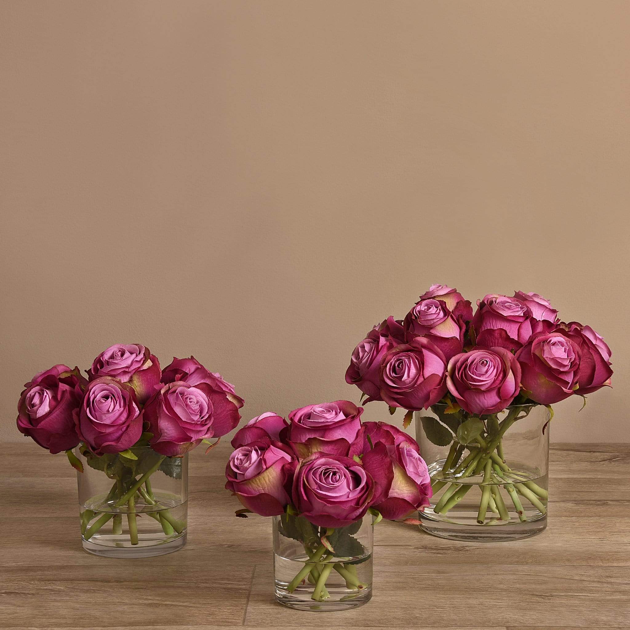 Artificial Rose Arrangement in Glass Vase - Image 20