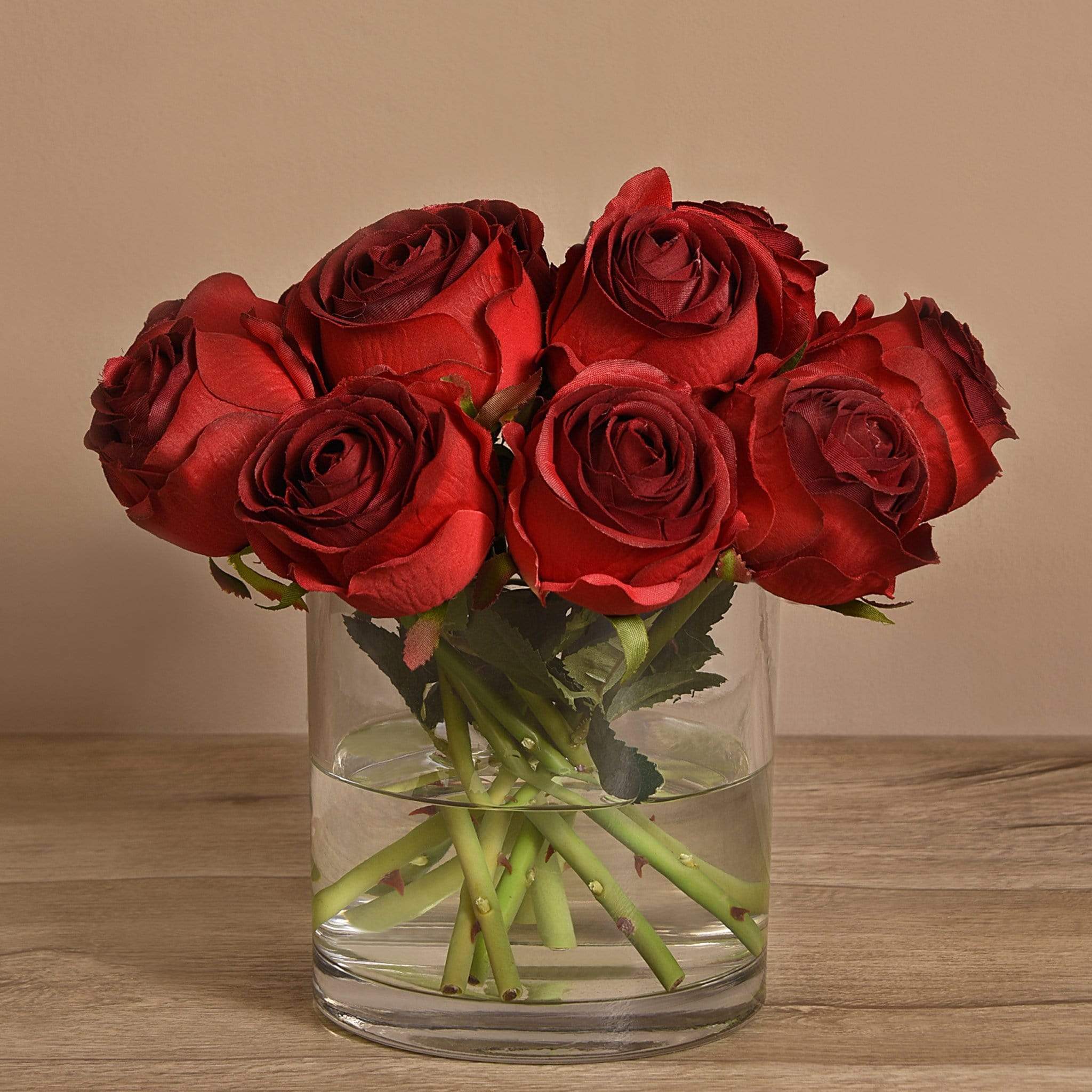 Artificial Rose Arrangement in Glass Vase - Image 23