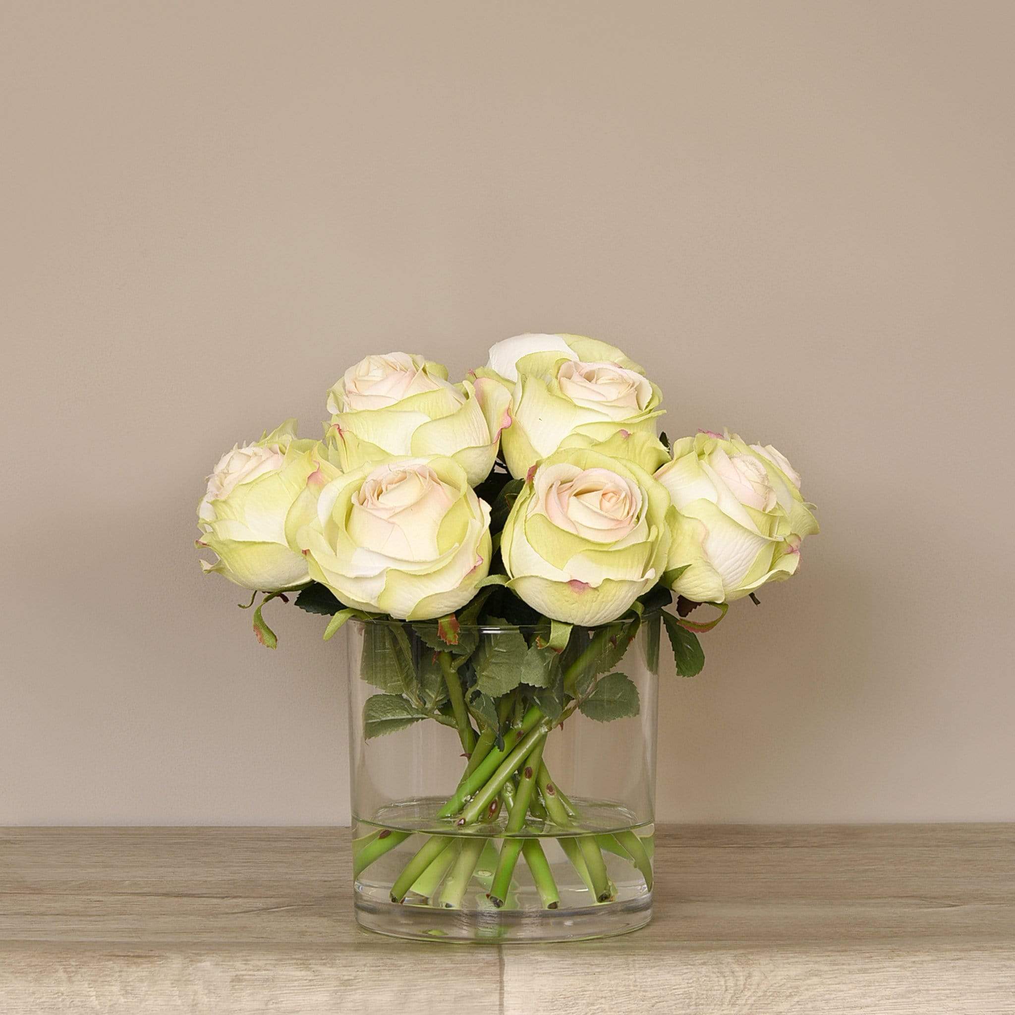 Artificial Rose Arrangement in Glass Vase - Image 28