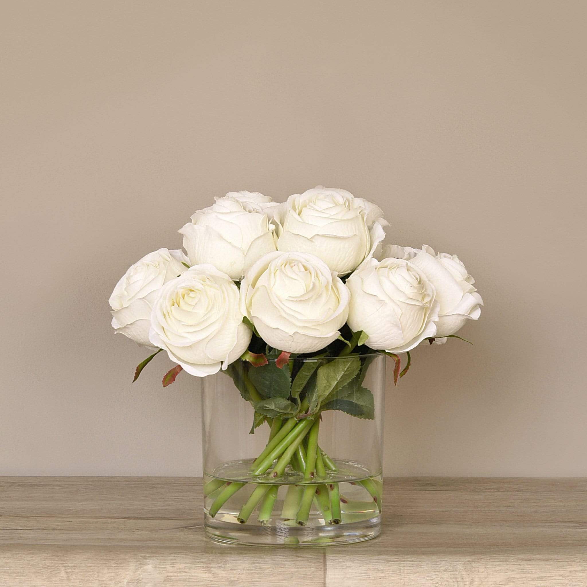 Artificial Rose Arrangement in Glass Vase - Image 4