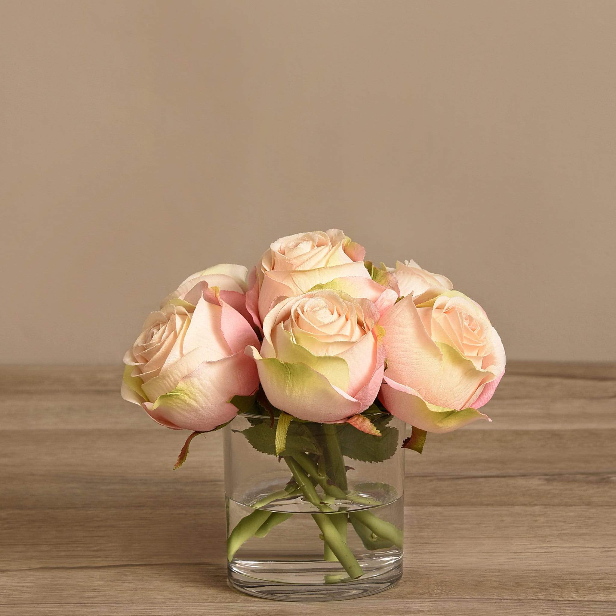 Artificial Rose Arrangement in Glass Vase - Image 5